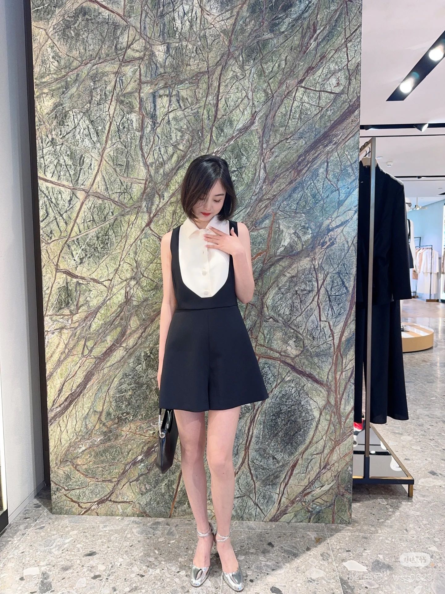 MaxM* 25ss Colorblock slim-fit jumpsuit