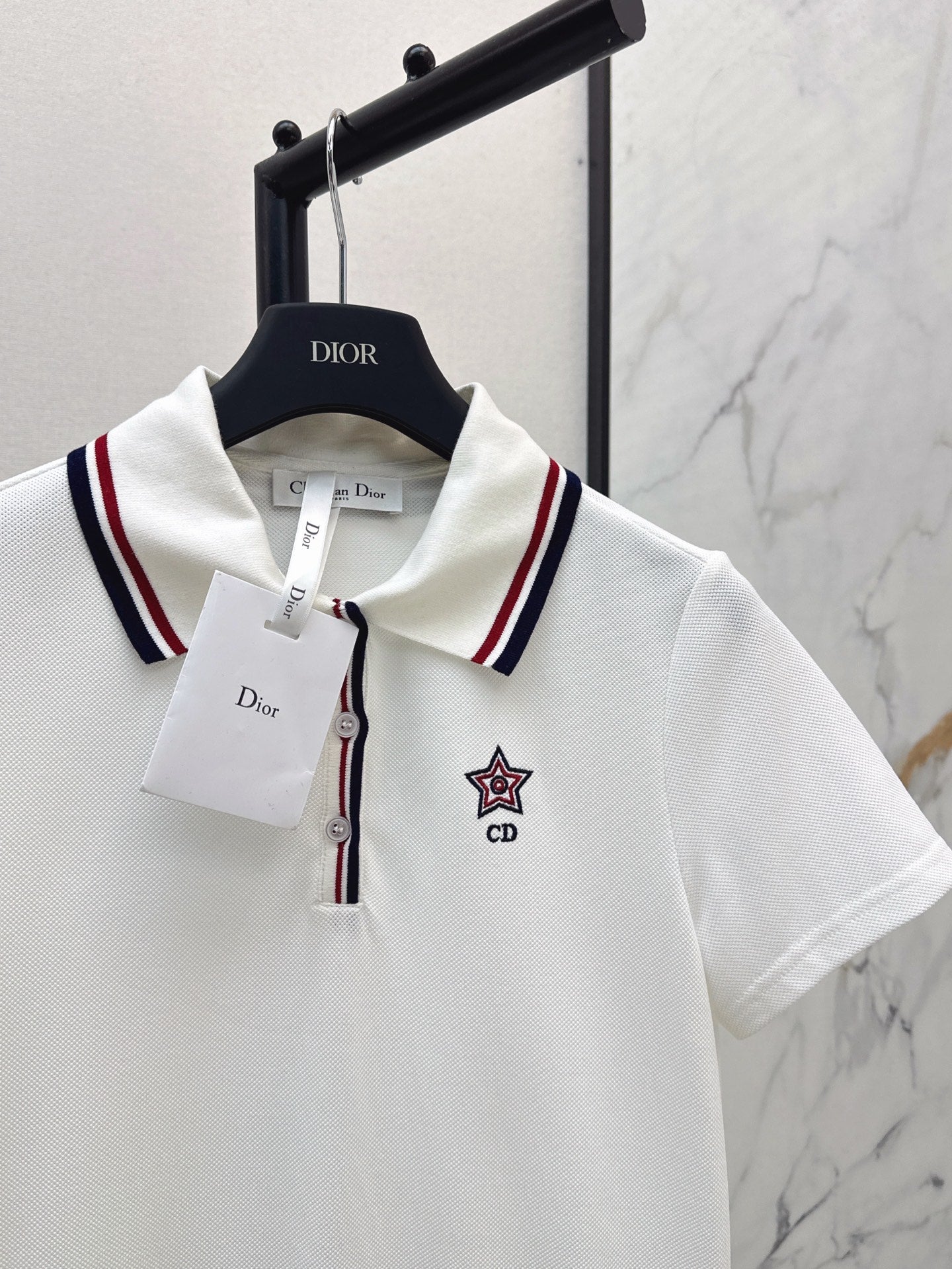 D*r 25ss Polo neck short sleeve pleated Dress