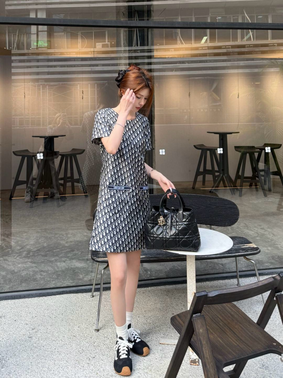 D*r 25ss jacquard short dress