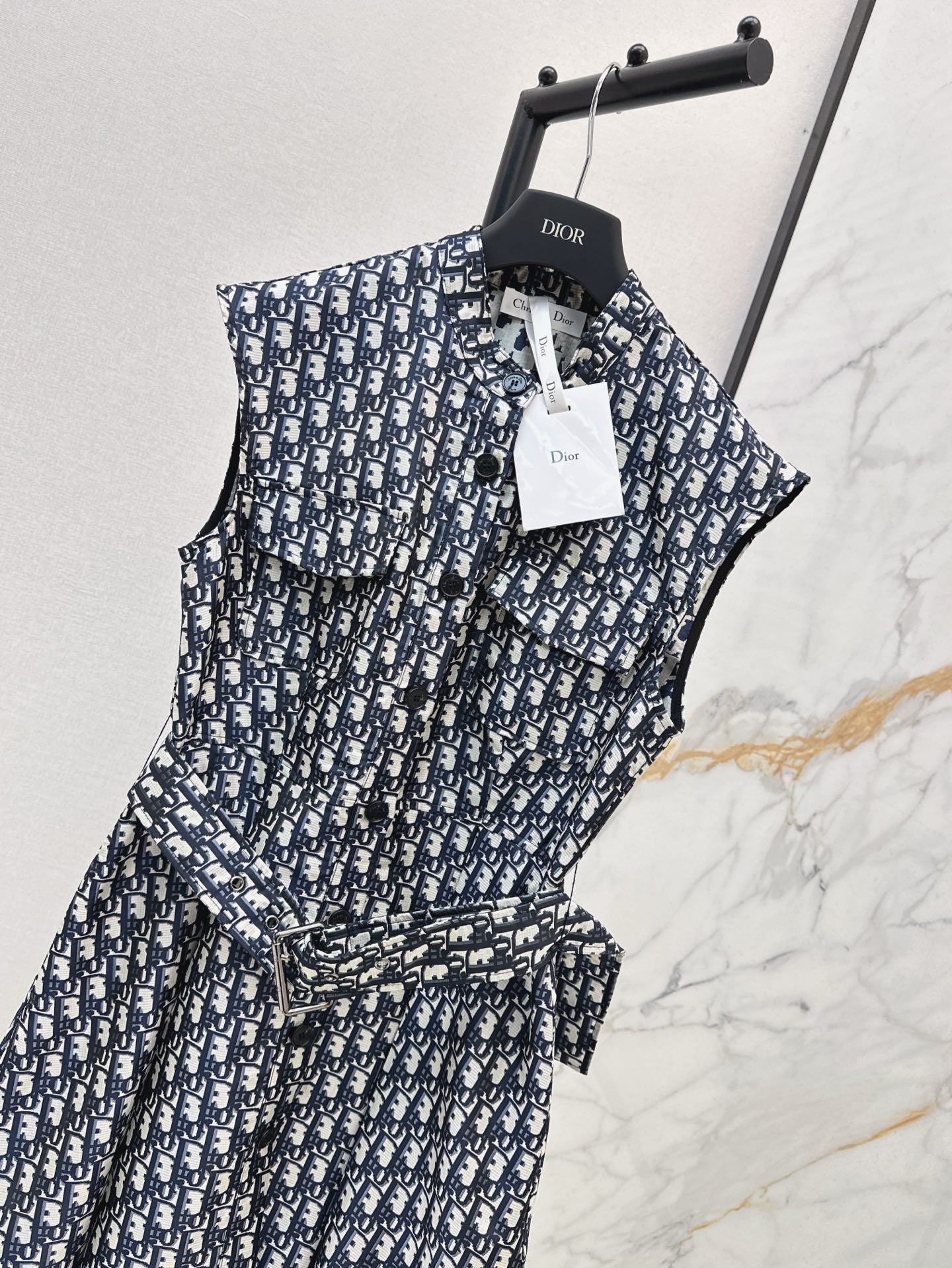 D*r 25ss jacquard Tied Belt short dress