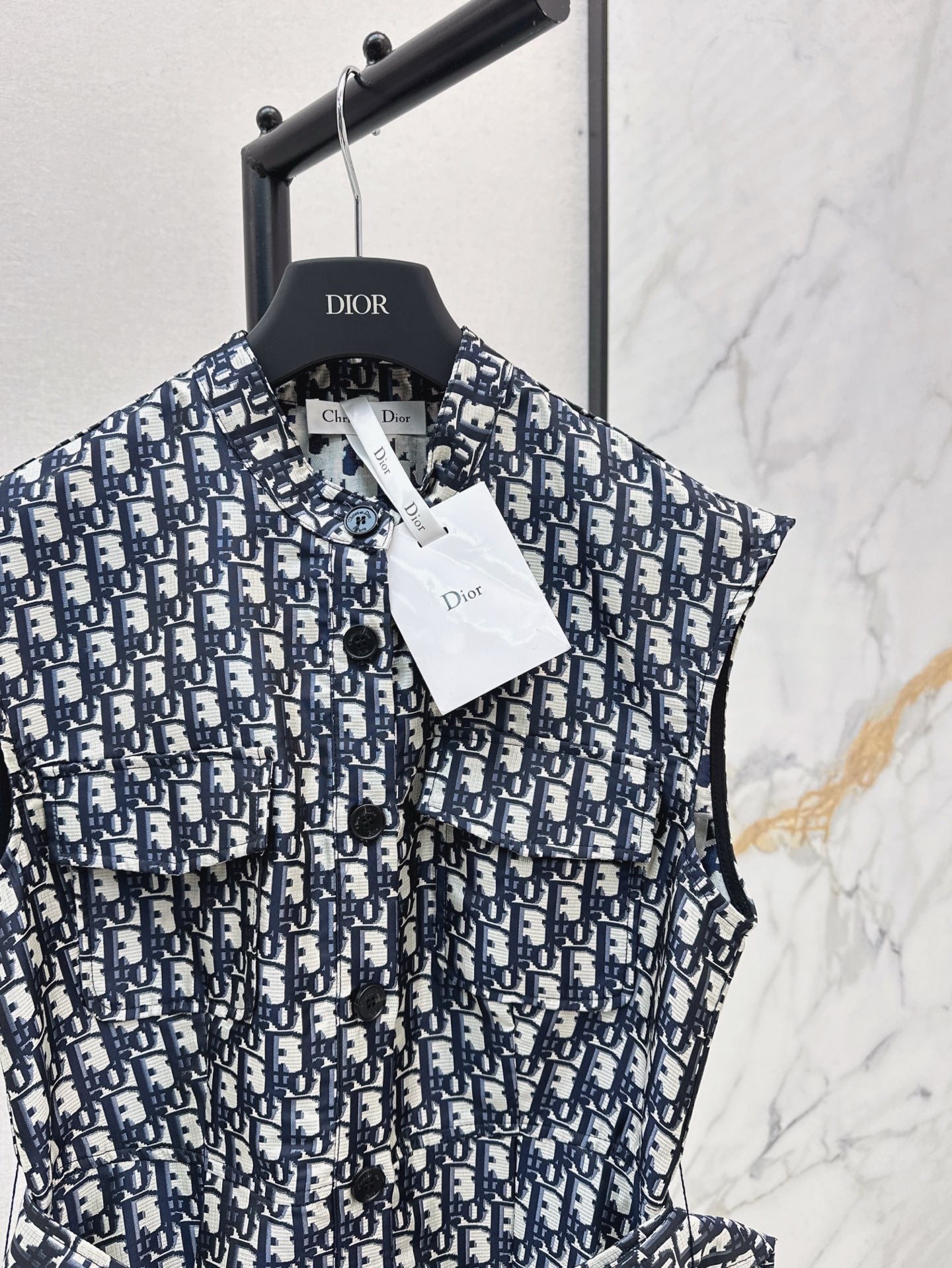 D*r 25ss jacquard Tied Belt short dress