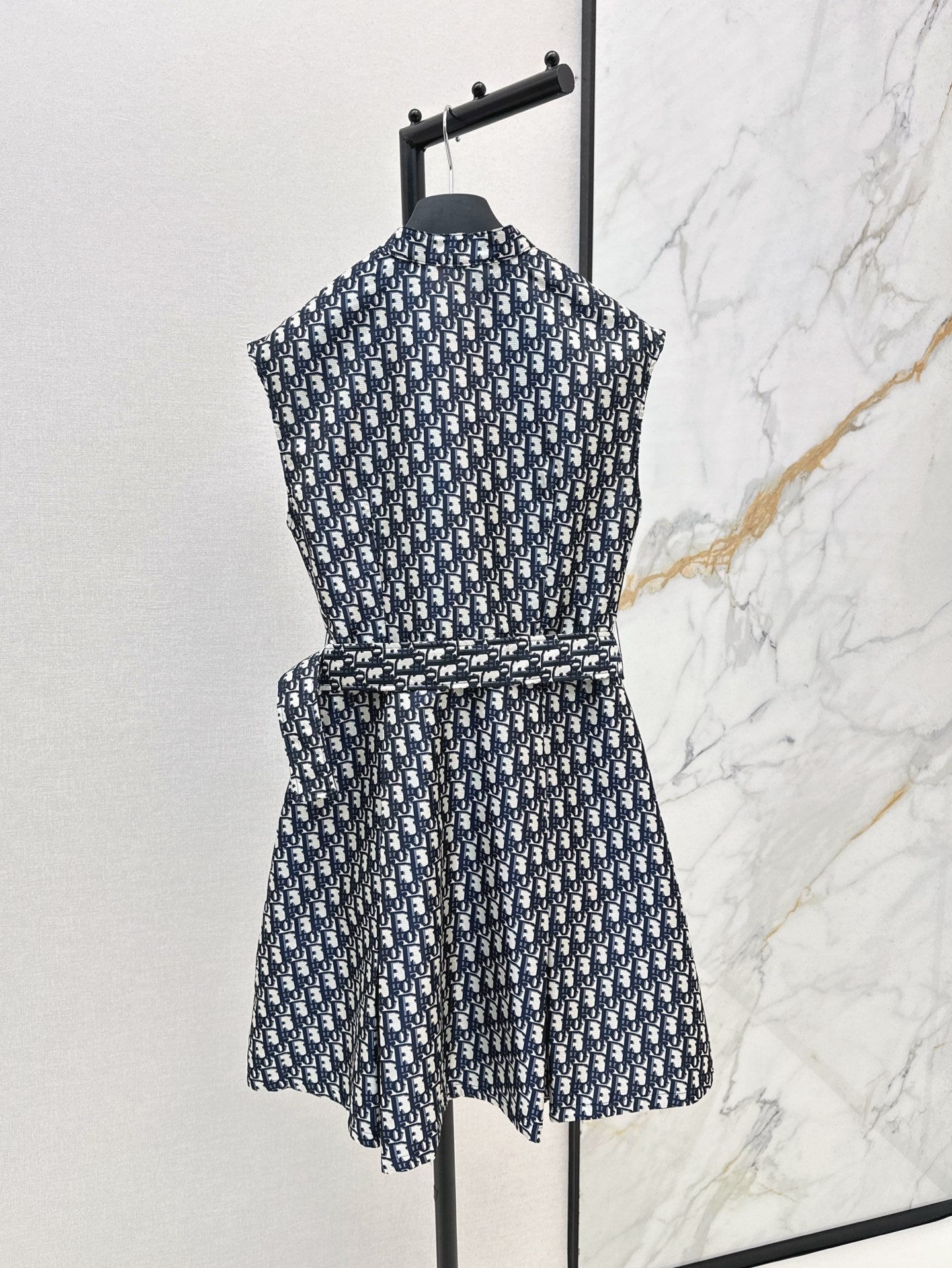 D*r 25ss jacquard Tied Belt short dress