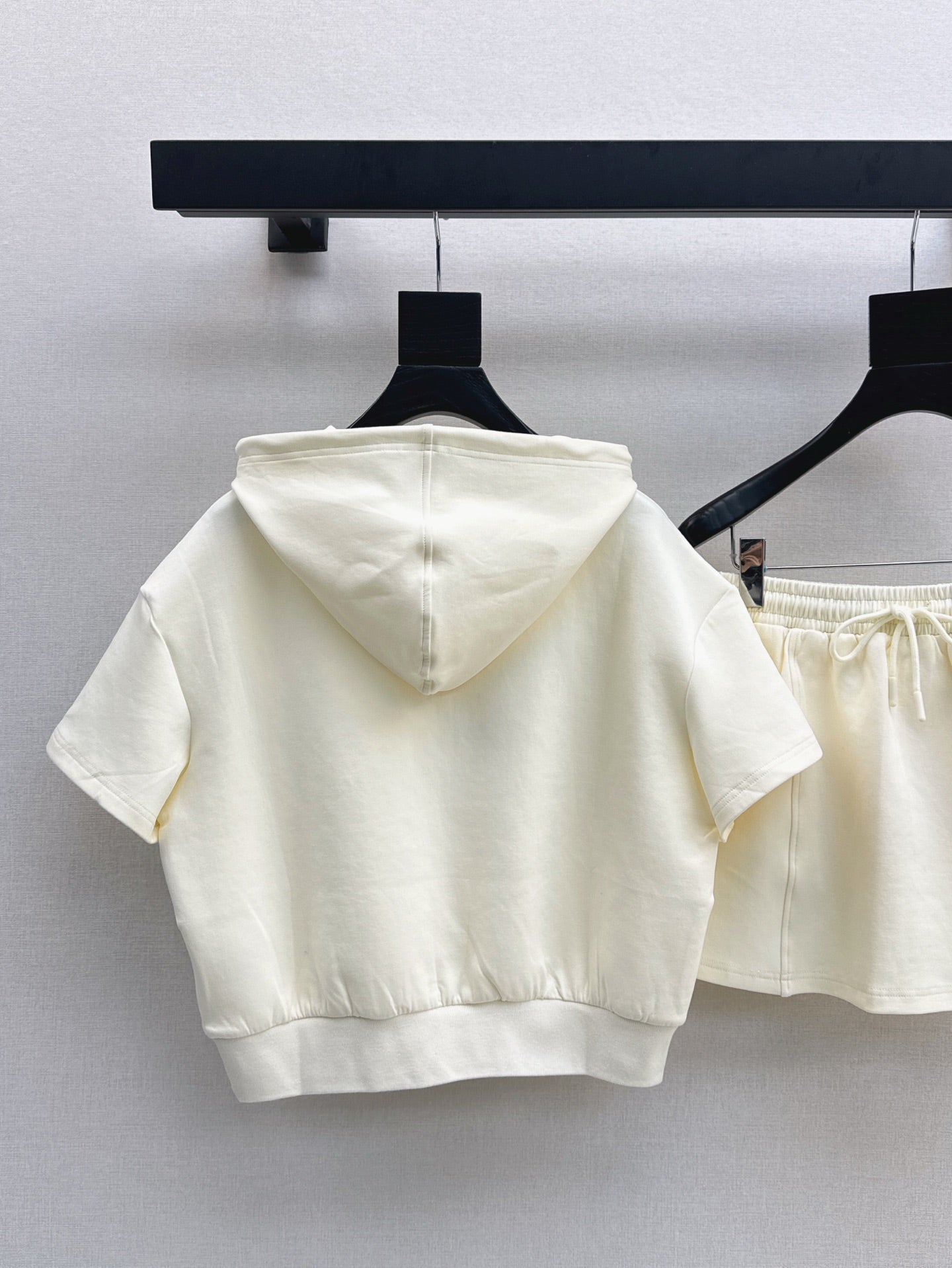 a1o Short hoodie + mini skirt set