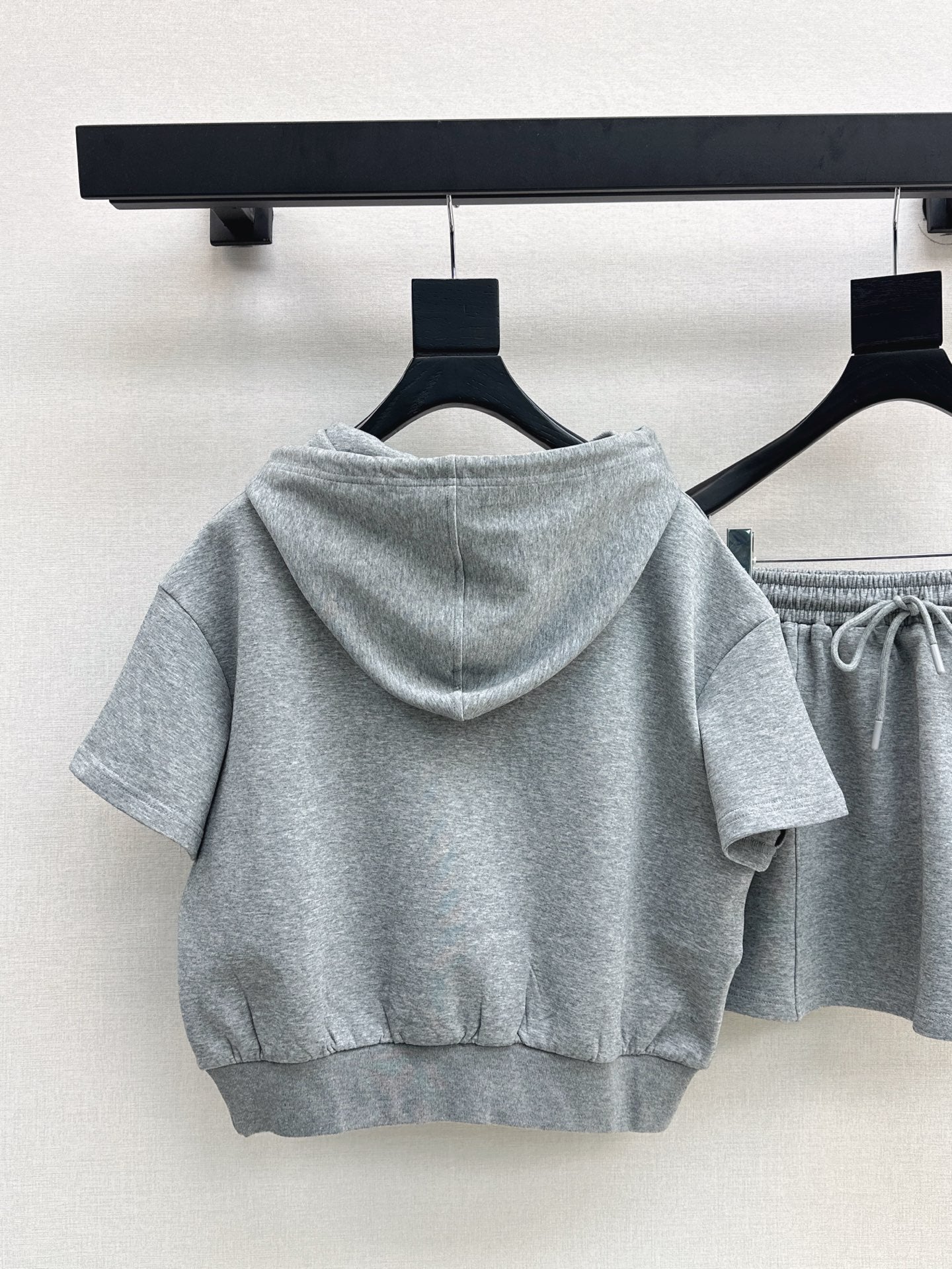 a1o Short hoodie + mini skirt set