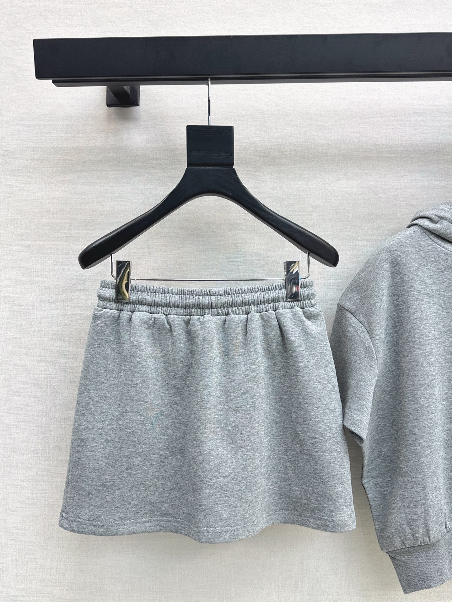 a1o Short hoodie + mini skirt set