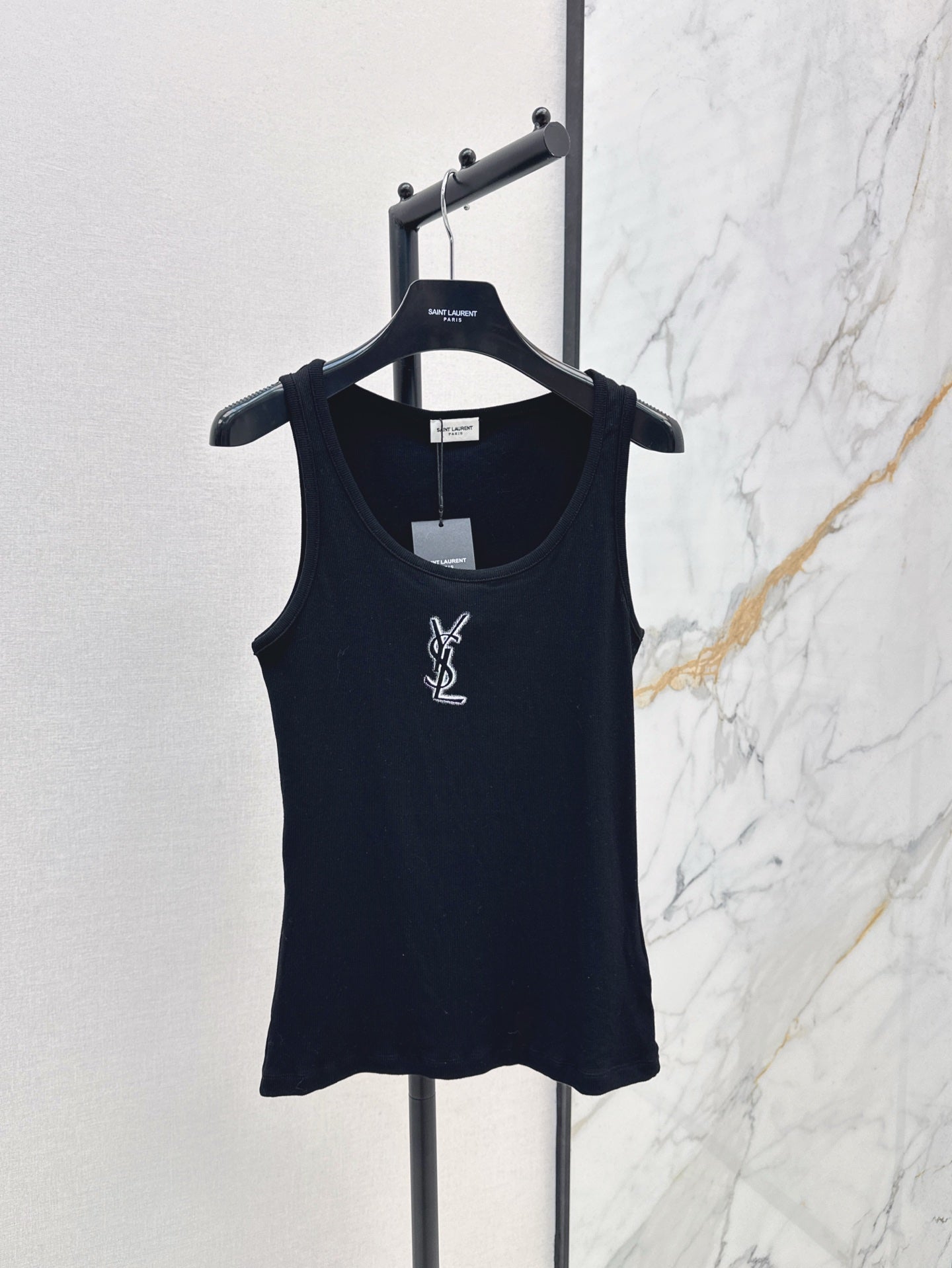 YS* 25ss Front logo print knit vest