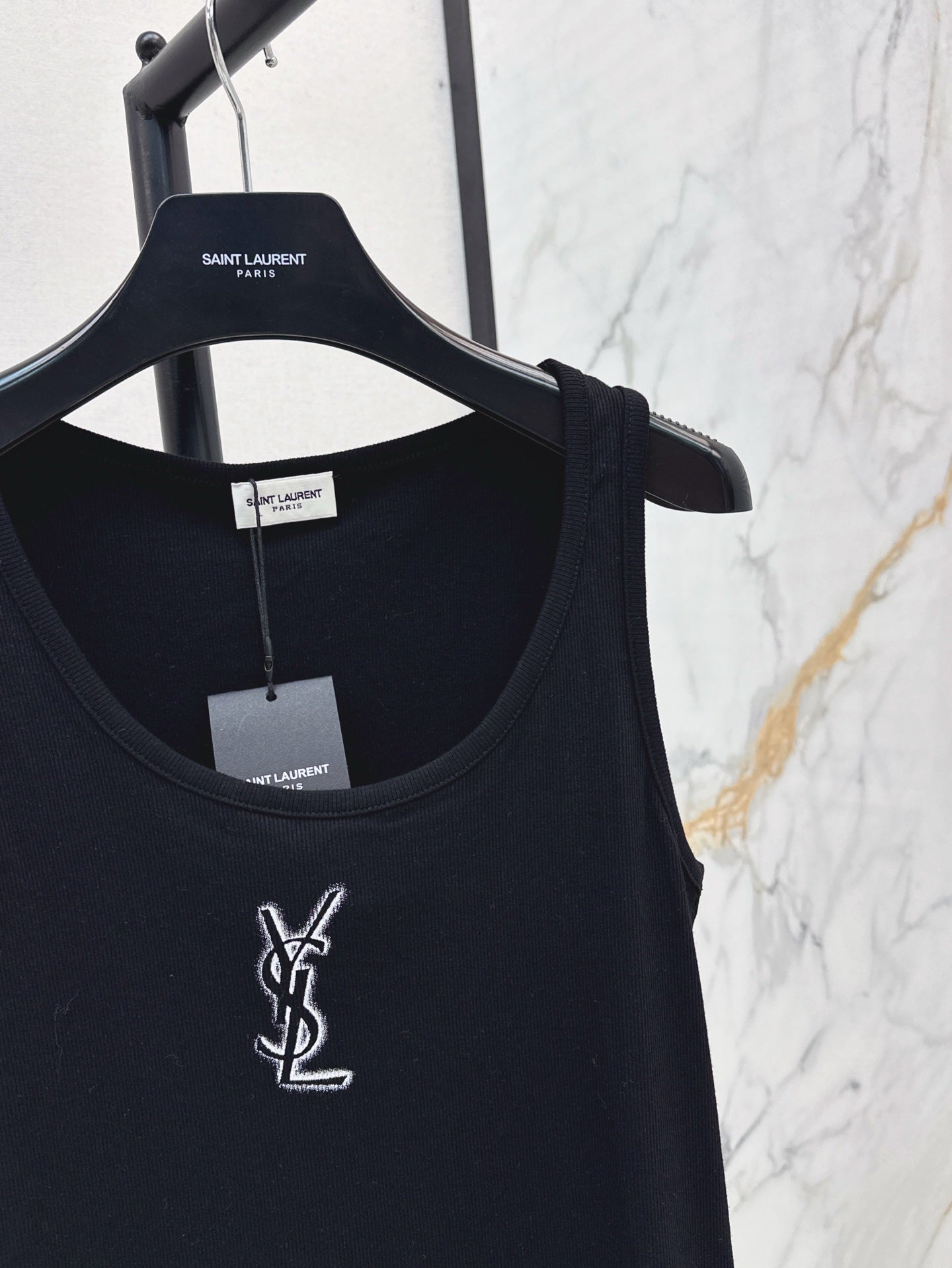 YS* 25ss Front logo print knit vest