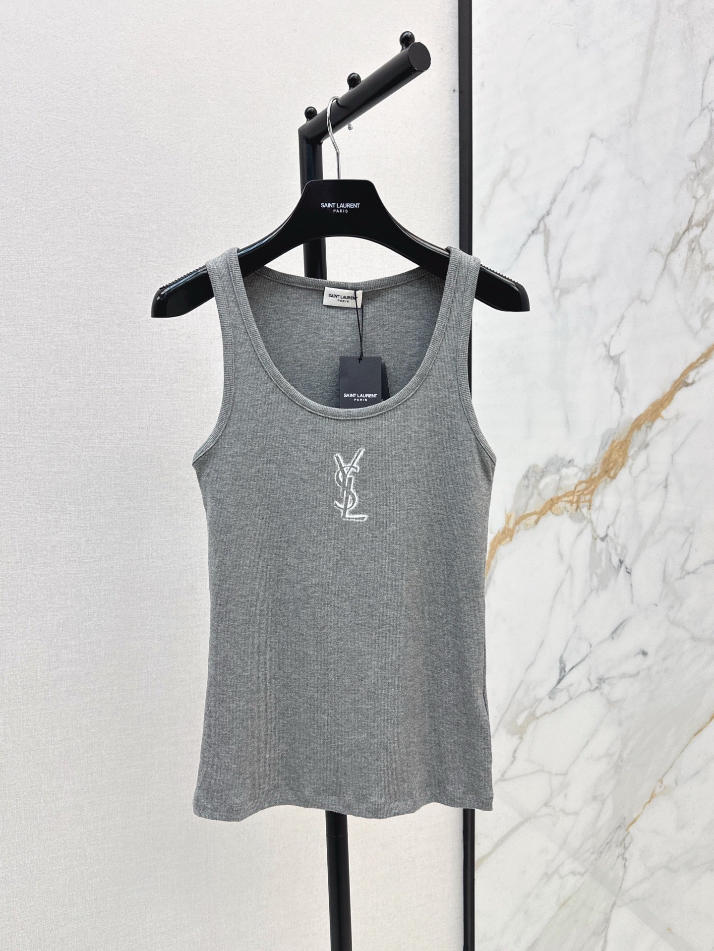 YS* 25ss Front logo print knit vest