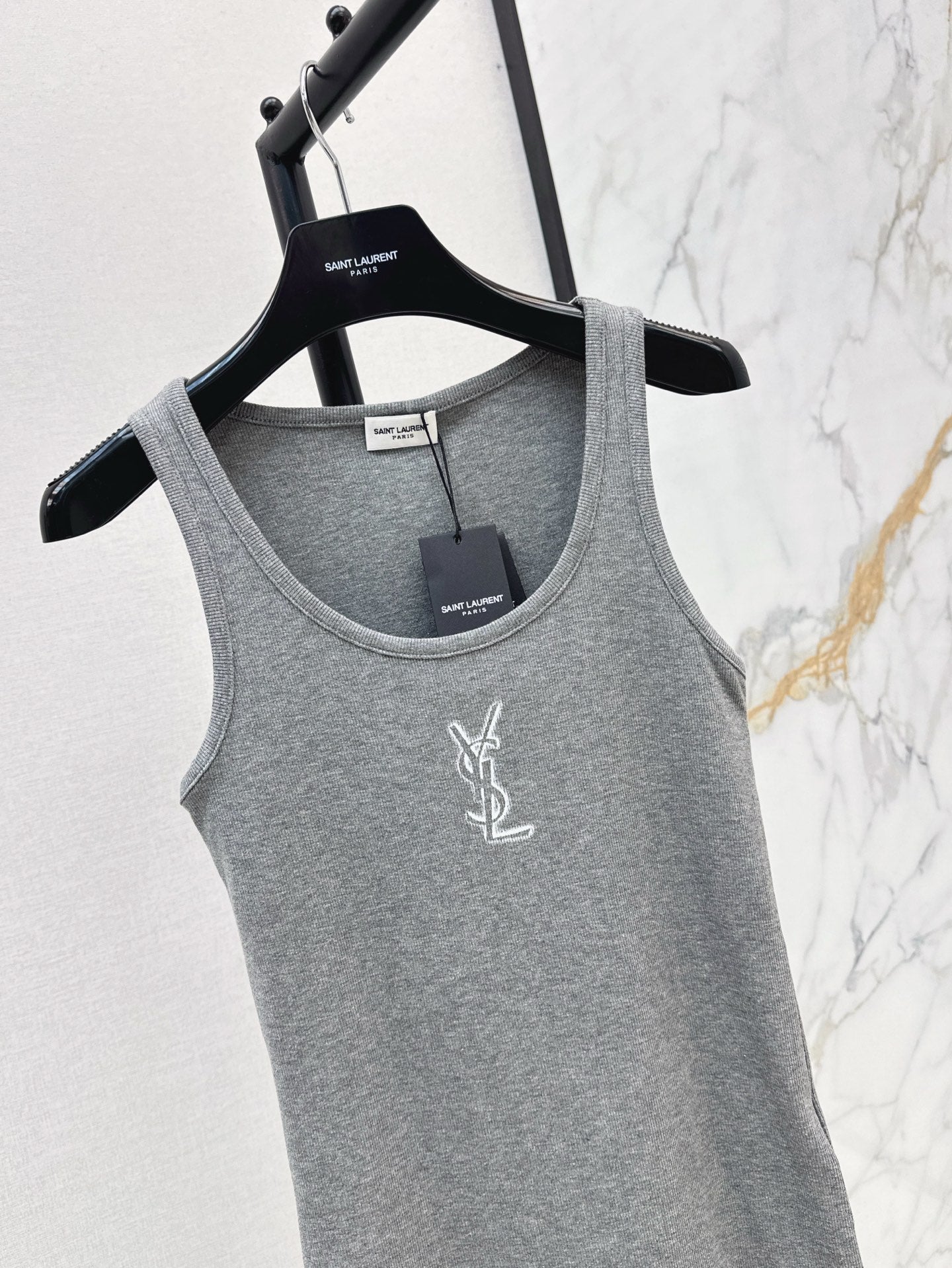 YS* 25ss Front logo print knit vest