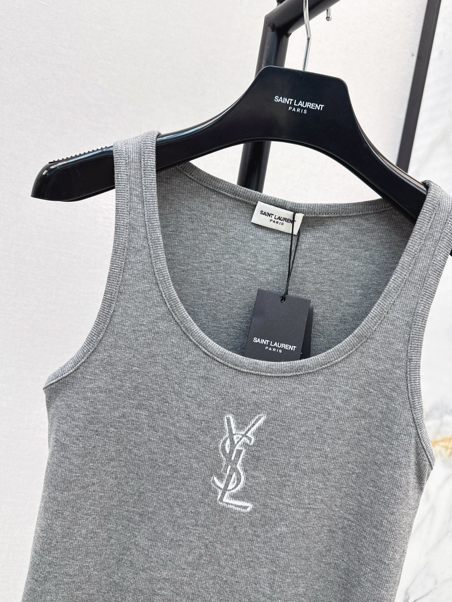 YS* 25ss Front logo print knit vest