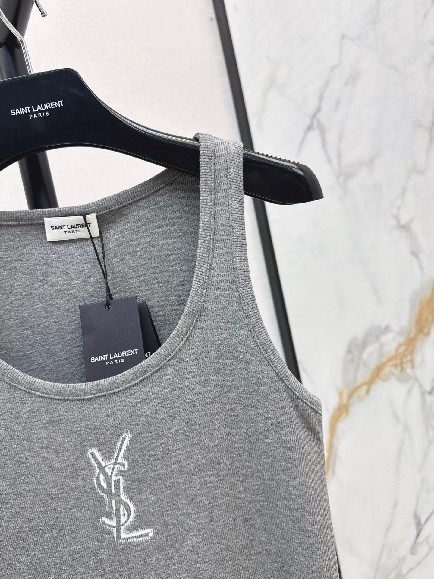 YS* 25ss Front logo print knit vest