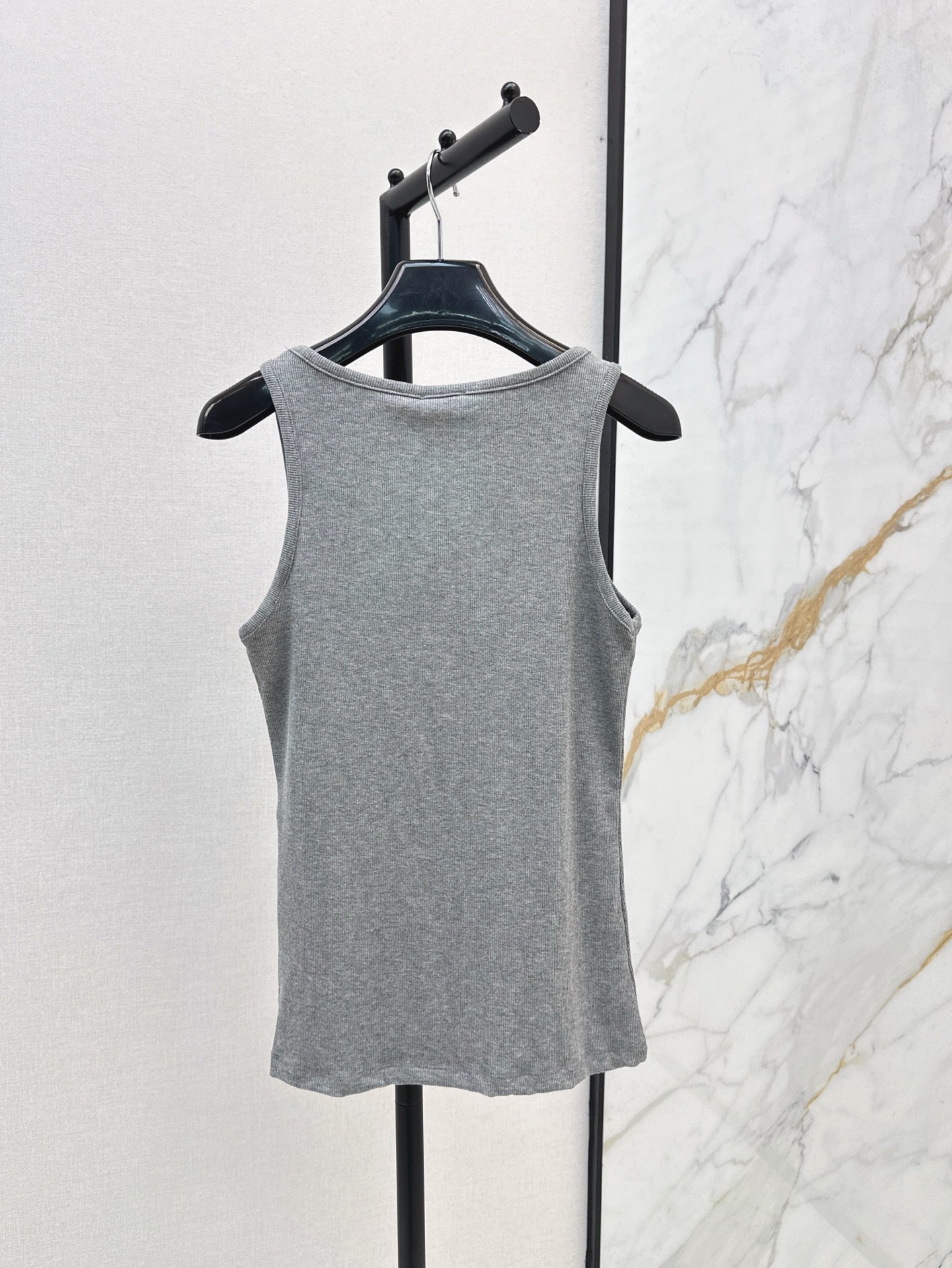 YS* 25ss Front logo print knit vest