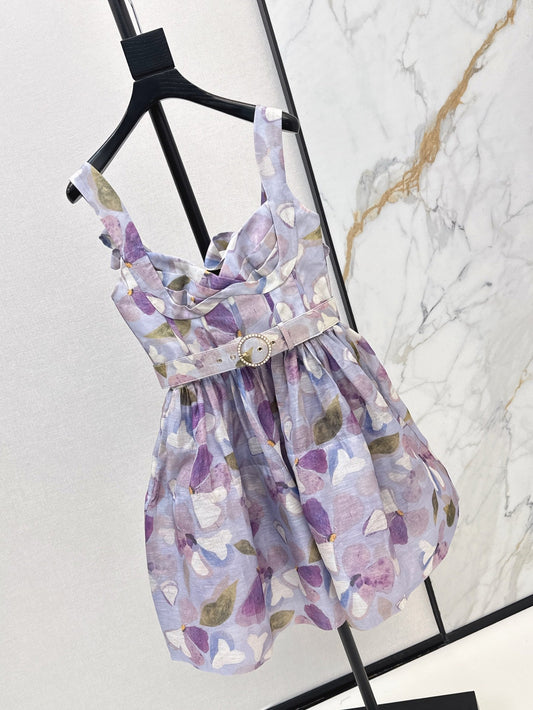 Zim* 25ss Floral pattern slip dress