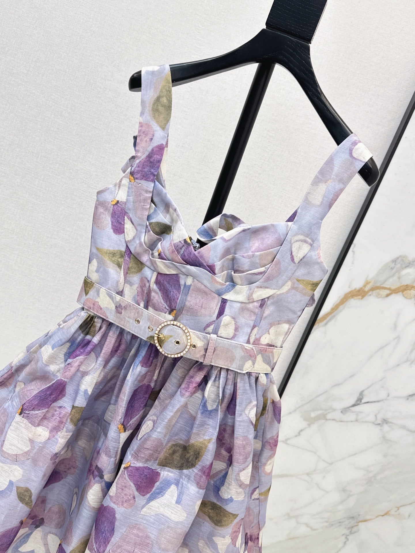 Zim* 25ss Floral pattern slip dress