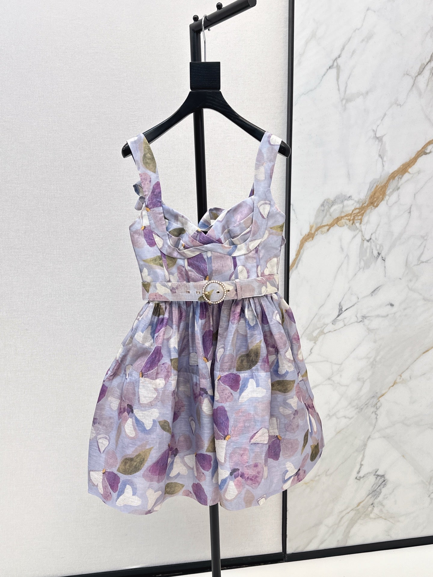 Zim* 25ss Floral pattern slip dress
