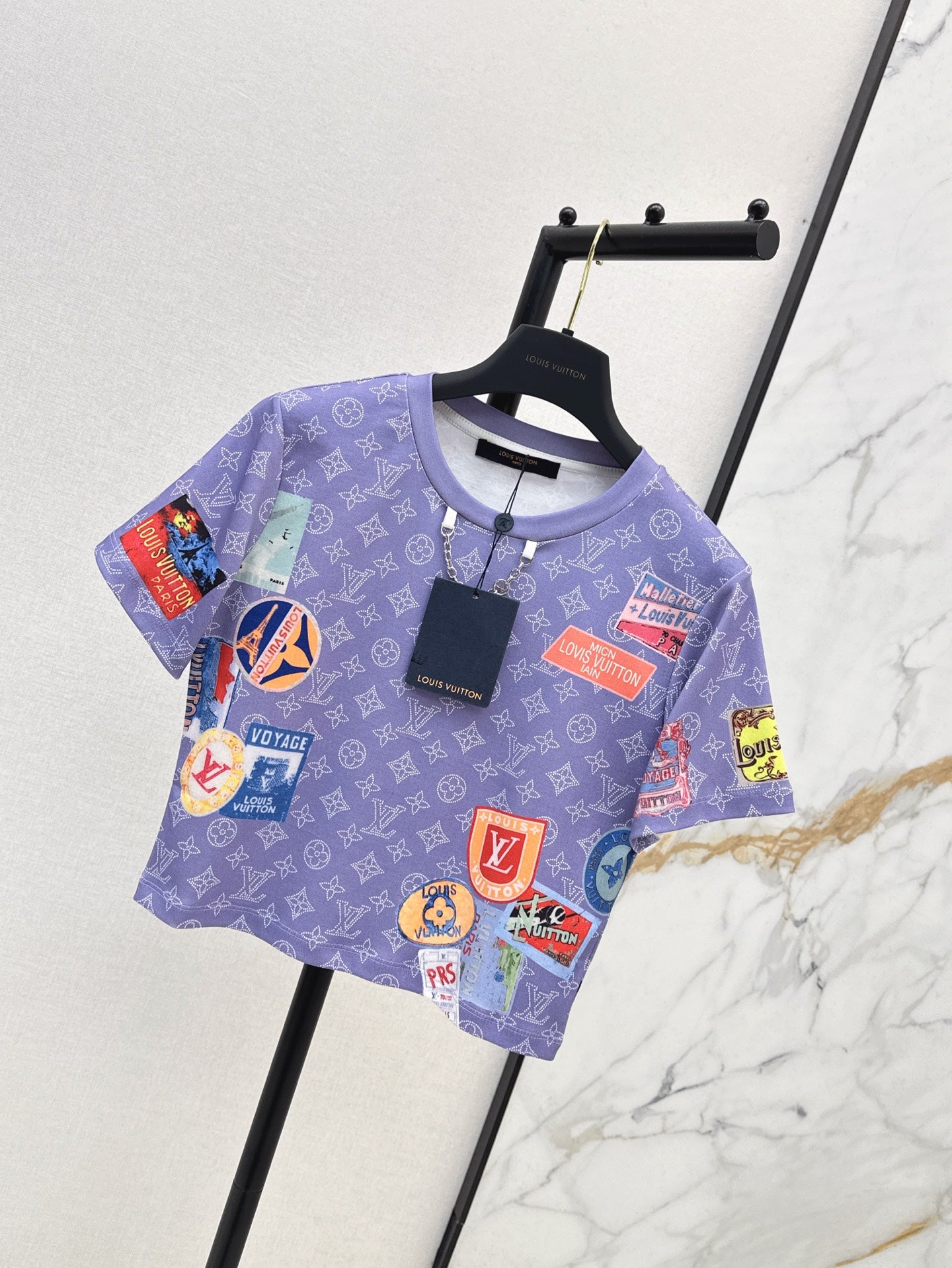 Loui* 25ss Patch print crop top