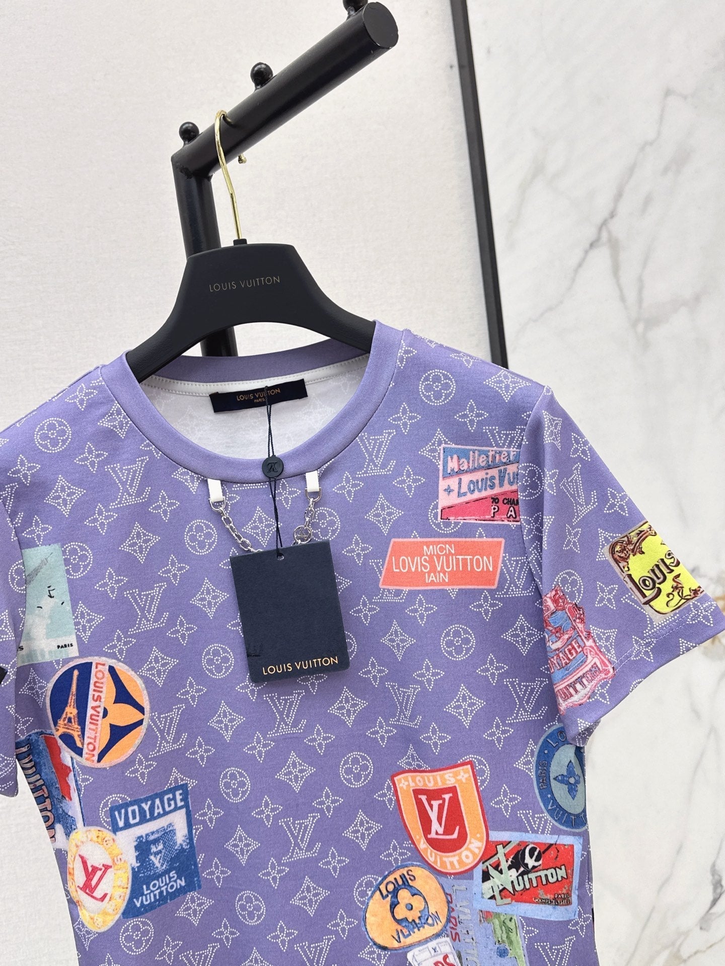 Loui* 25ss Patch print crop top