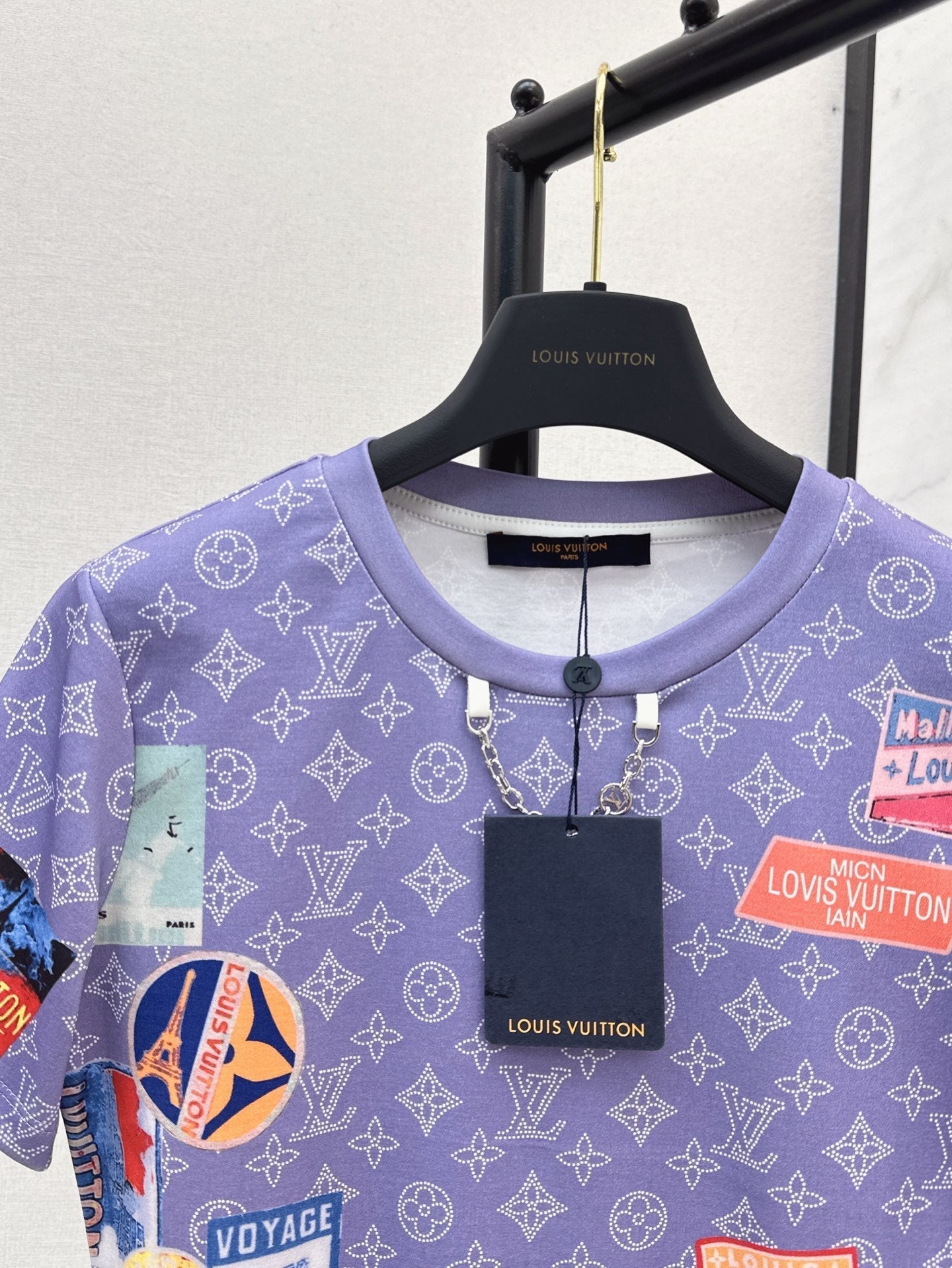 Loui* 25ss Patch print crop top