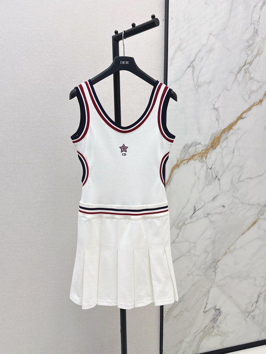 D*r 25ss Colorblock Sleeveless Pleated Dress