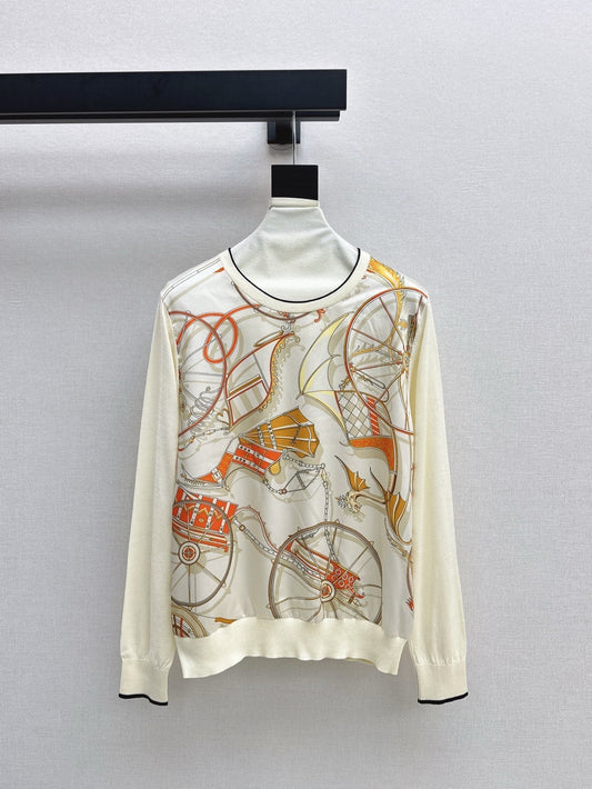 Herm* 25ss long-sleeve twillaine sweater