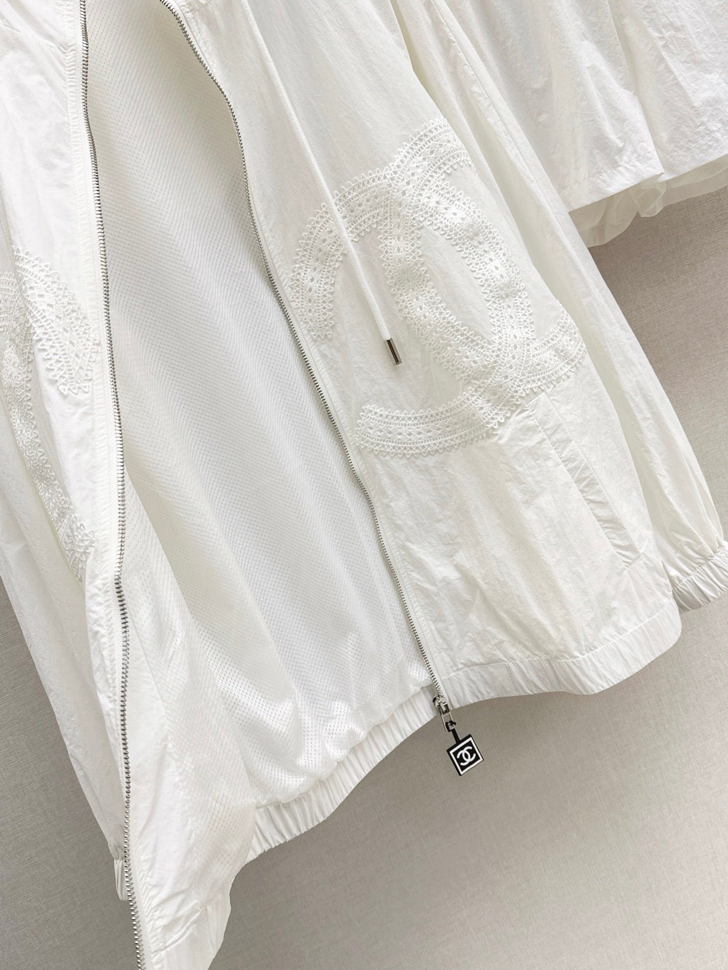 C*nel 25ss Embroidered Windbreaker + shorts set