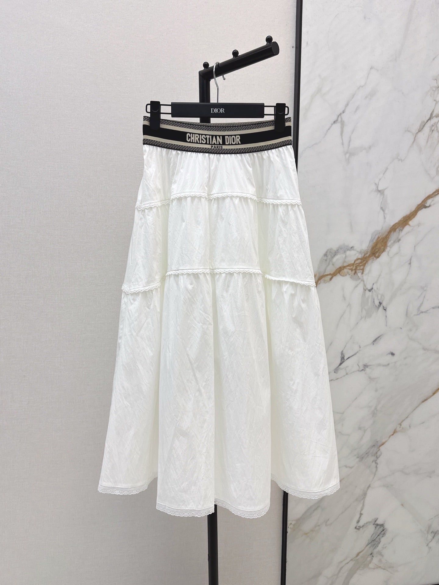 D*r 25ss Logo elastic waist skirt