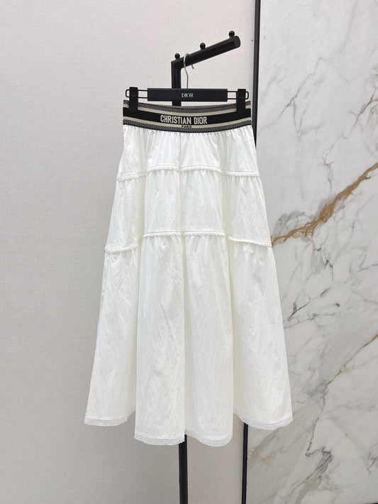 D*r 25ss Logo elastic waist skirt