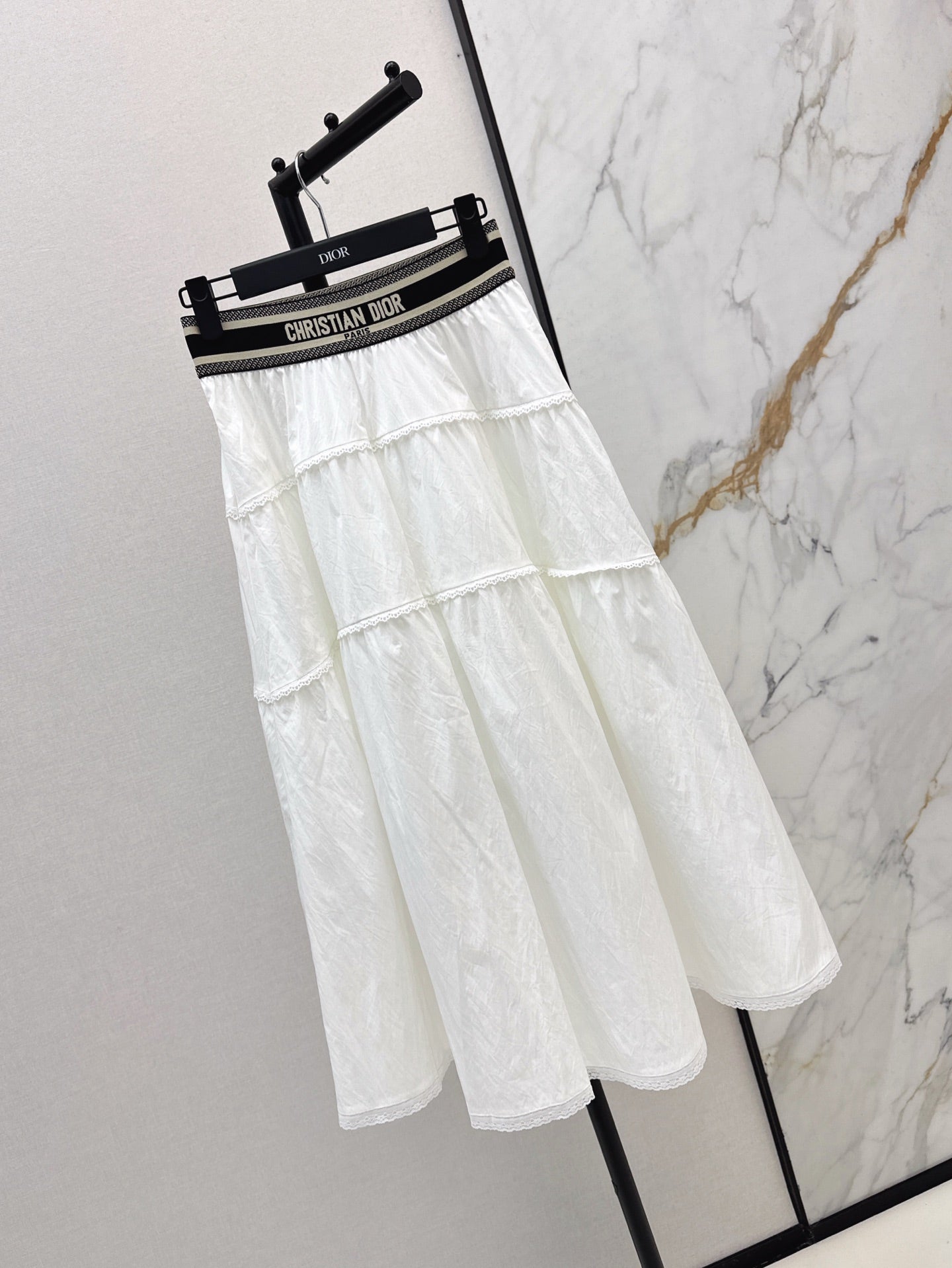 D*r 25ss Logo elastic waist skirt