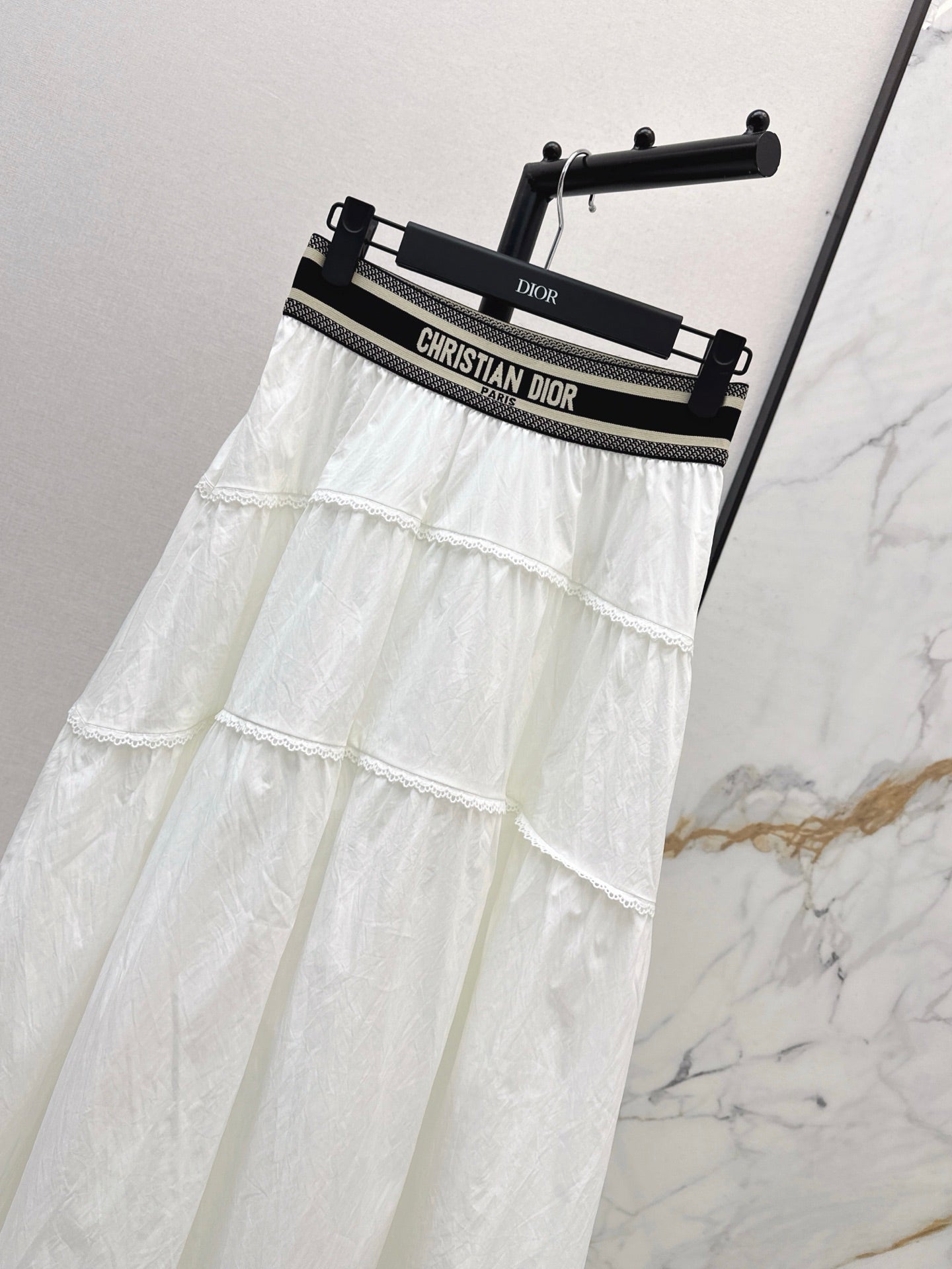 D*r 25ss Logo elastic waist skirt