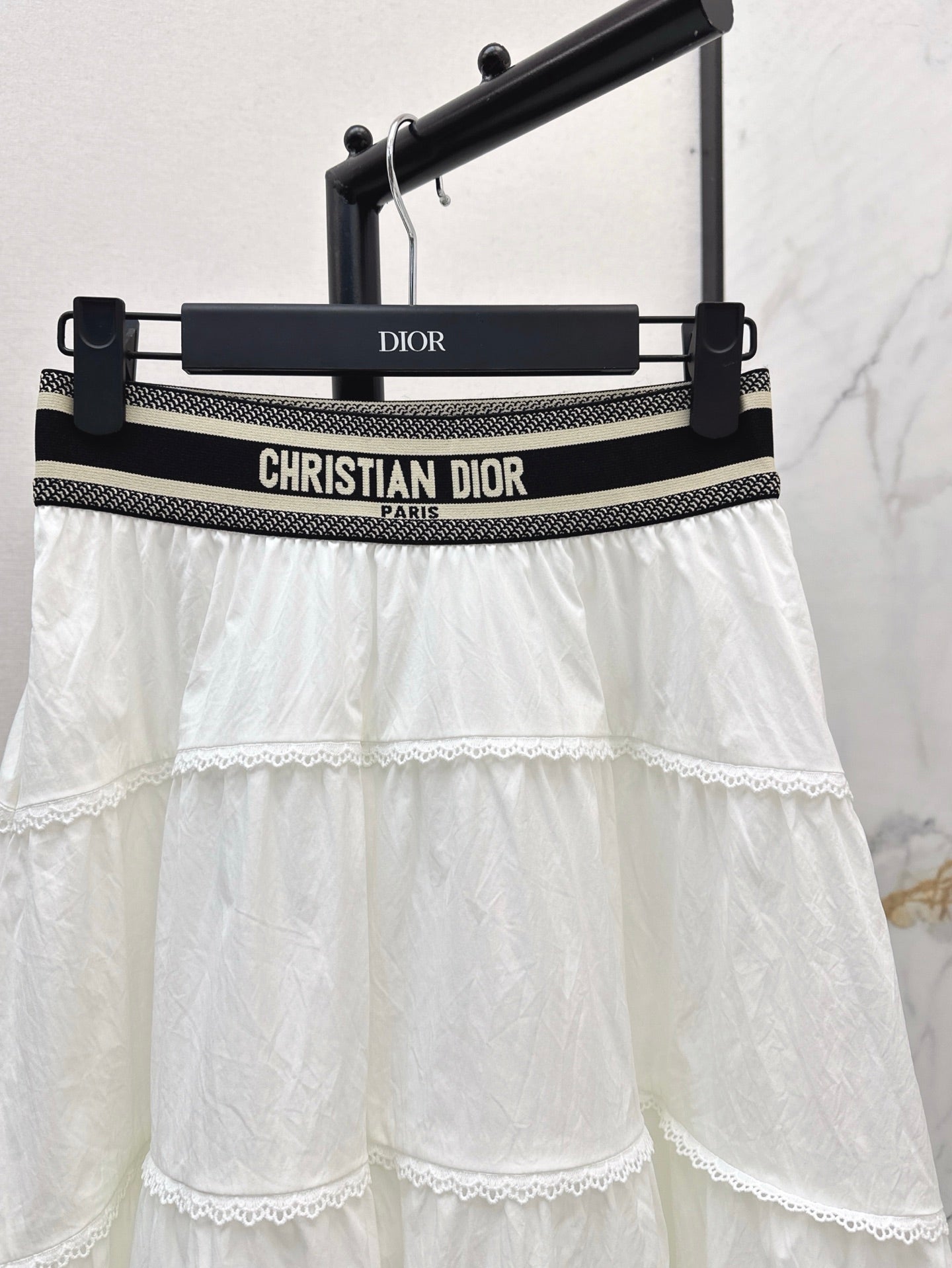 D*r 25ss Logo elastic waist skirt