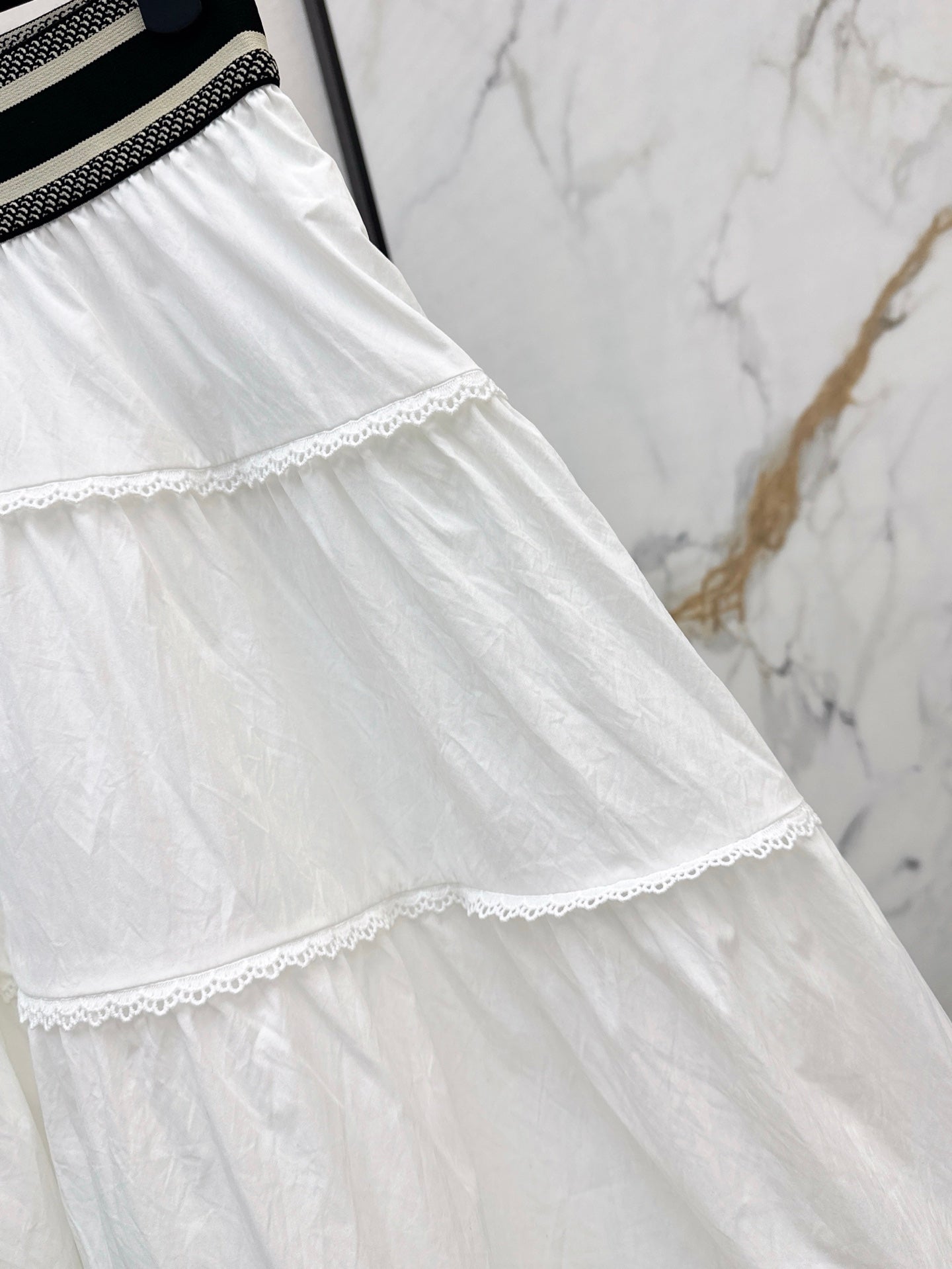 D*r 25ss Logo elastic waist skirt