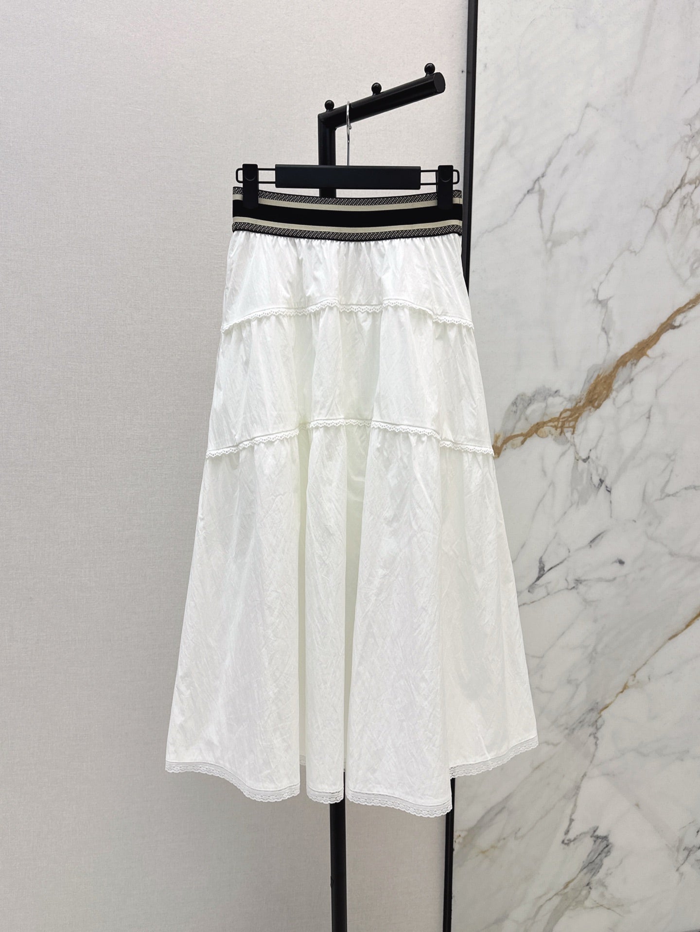 D*r 25ss Logo elastic waist skirt