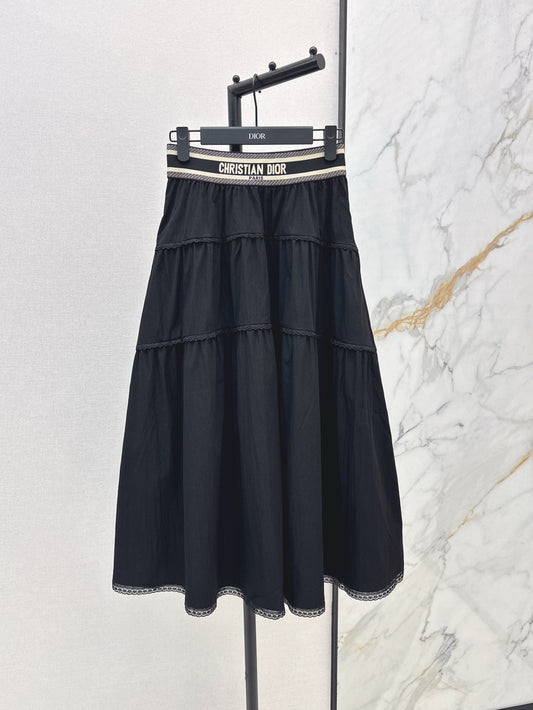 D*r 25ss Logo elastic waist skirt