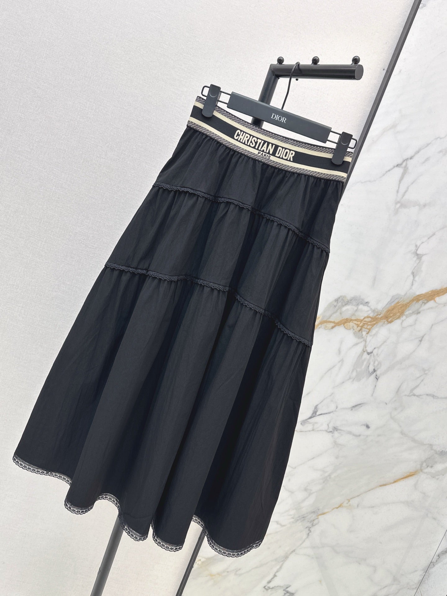 D*r 25ss Logo elastic waist skirt