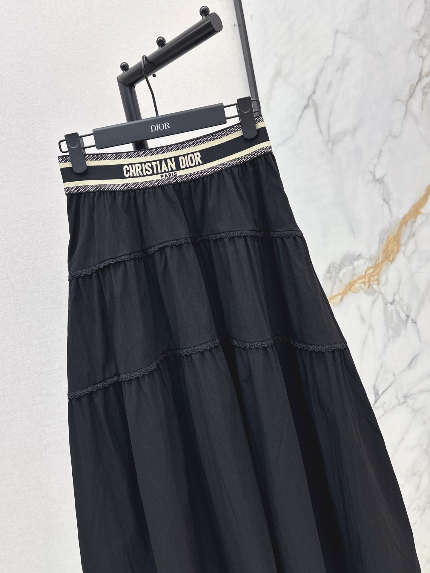 D*r 25ss Logo elastic waist skirt