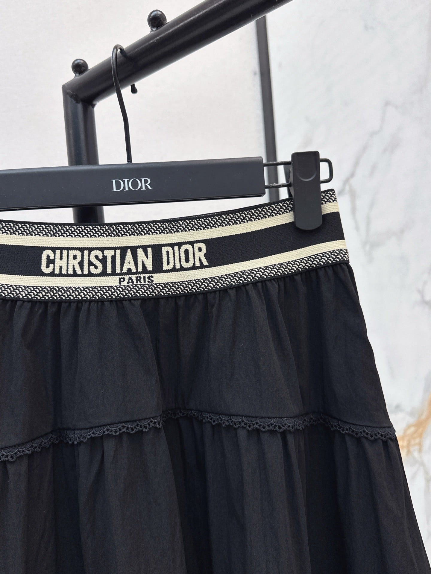 D*r 25ss Logo elastic waist skirt