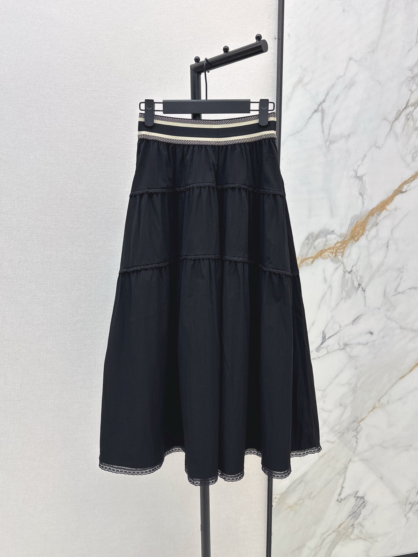 D*r 25ss Logo elastic waist skirt