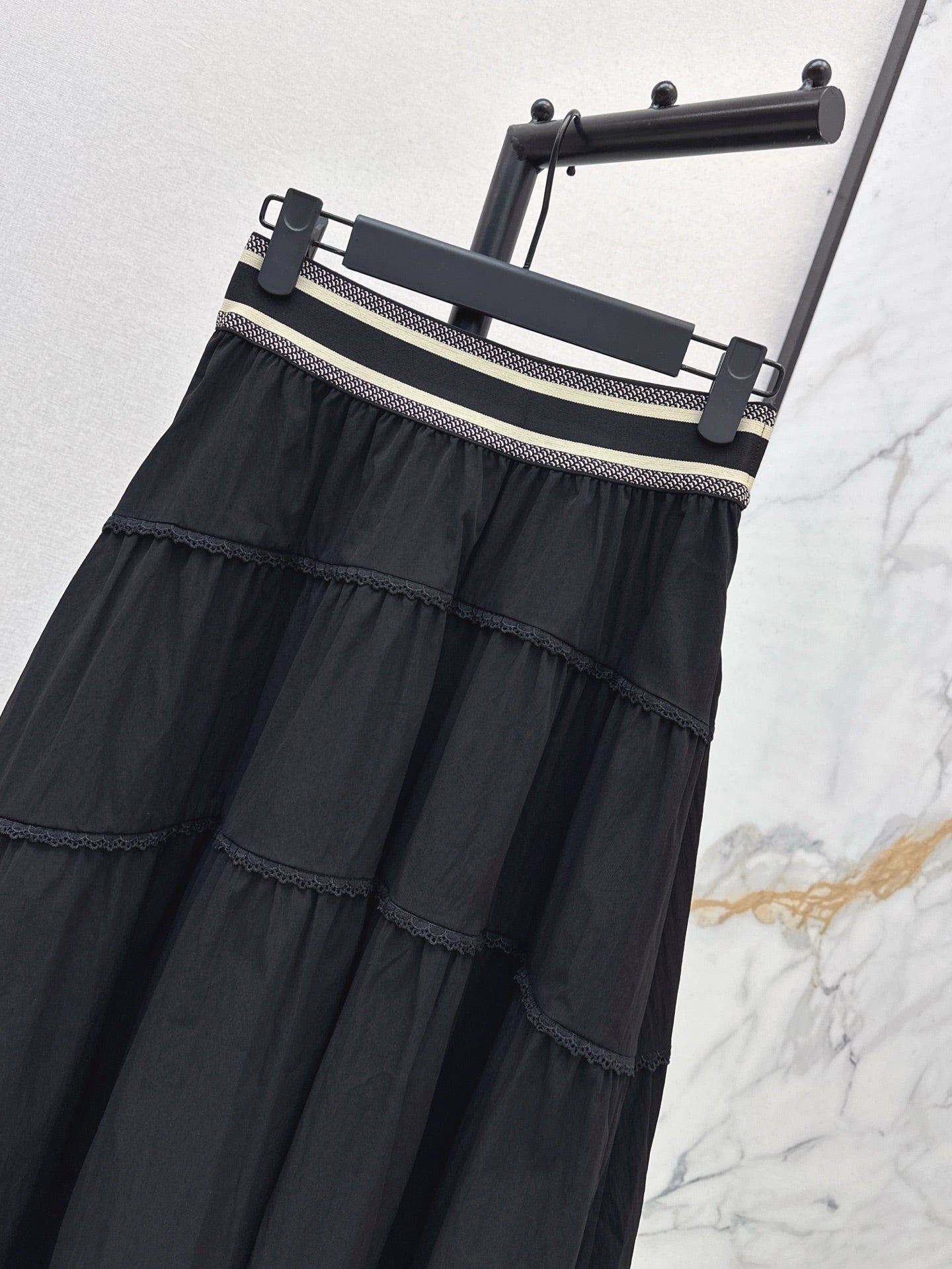D*r 25ss Logo elastic waist skirt