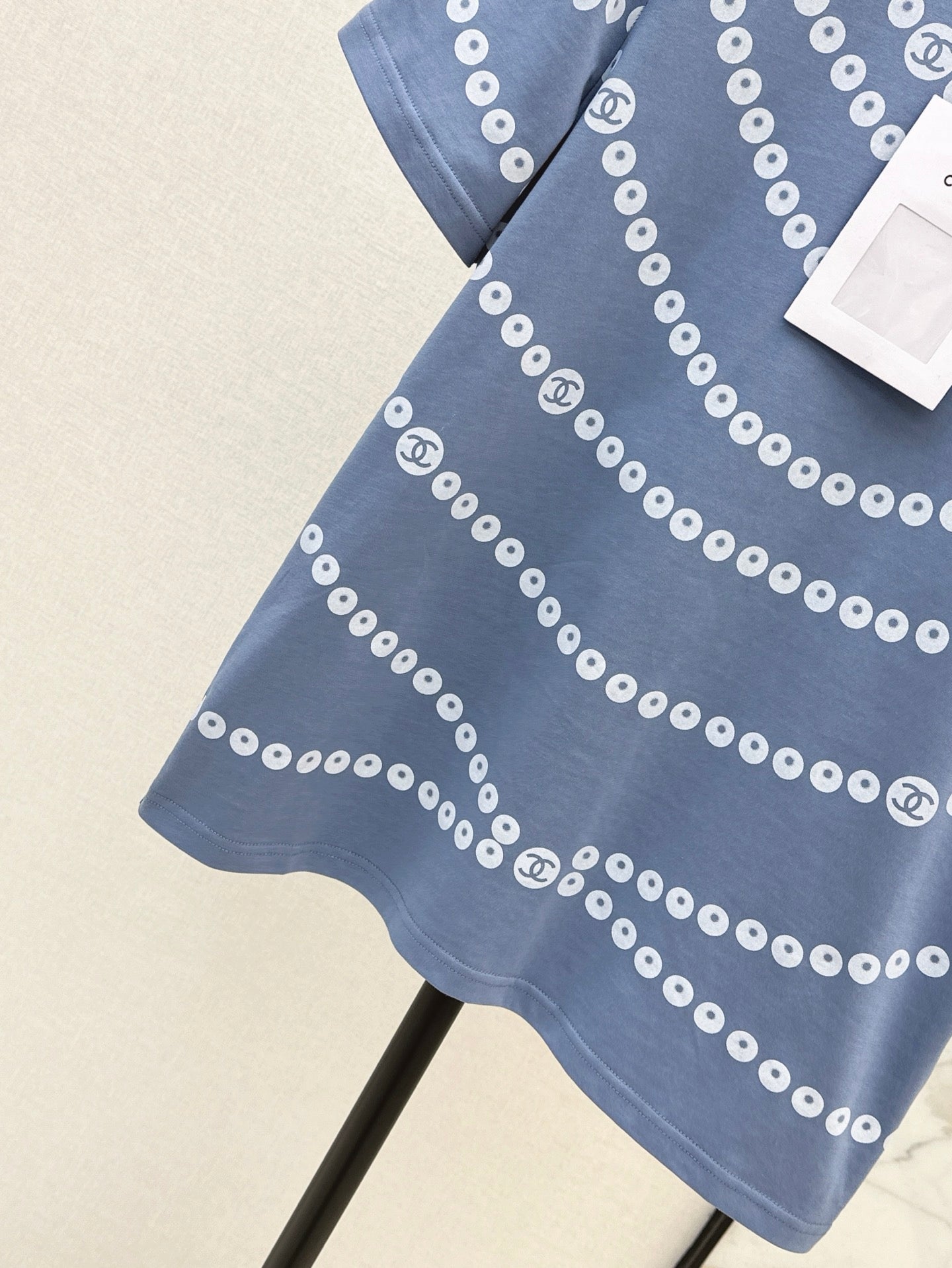 C*nel 25ss Pearl chain print T-shirt