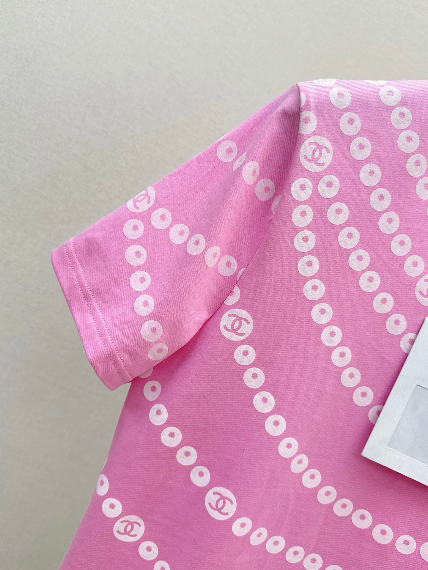 C*nel 25ss Pearl chain print T-shirt