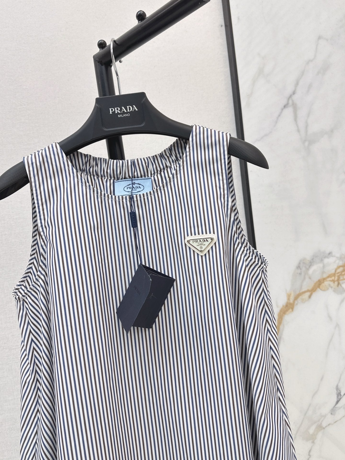 Pra* Striped A-line vest dress