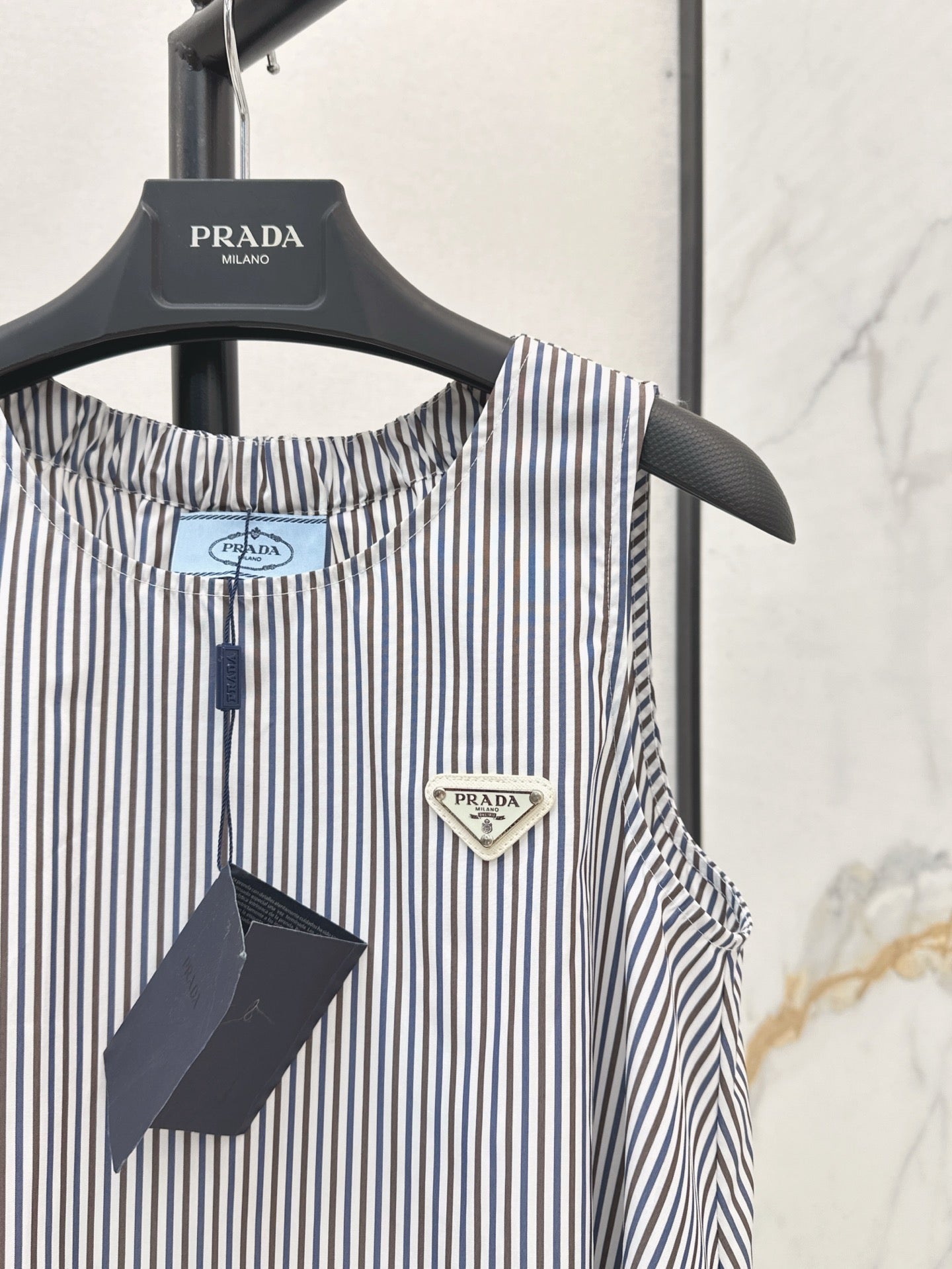 Pra* Striped A-line vest dress