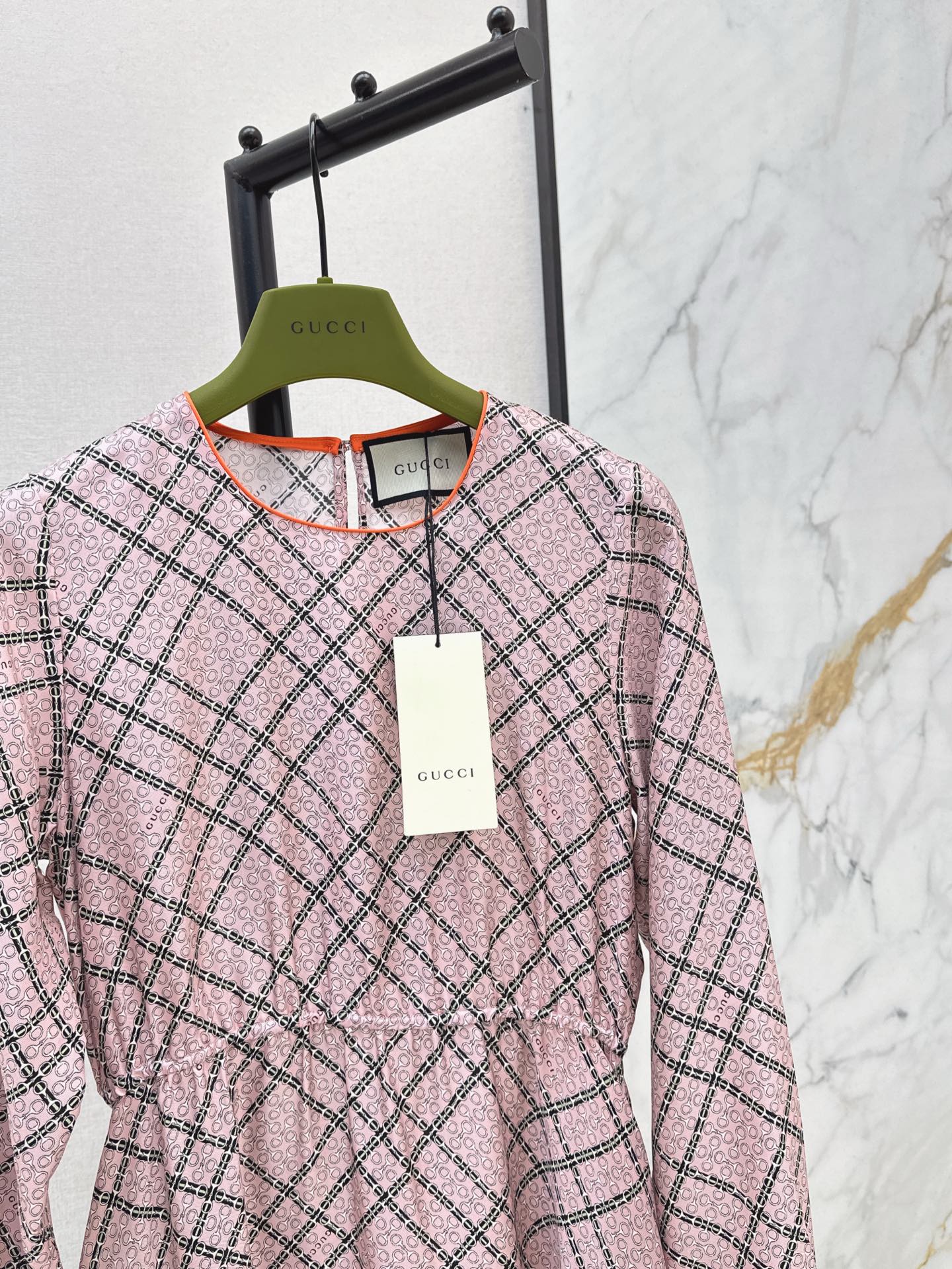 Gu* 25ss print silk dress