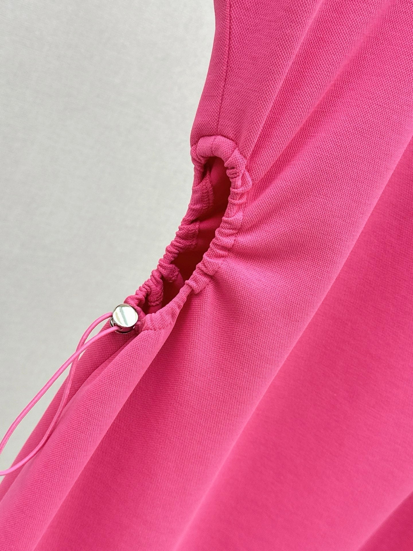 M*u 25ss Embroidered drawstring waist dress