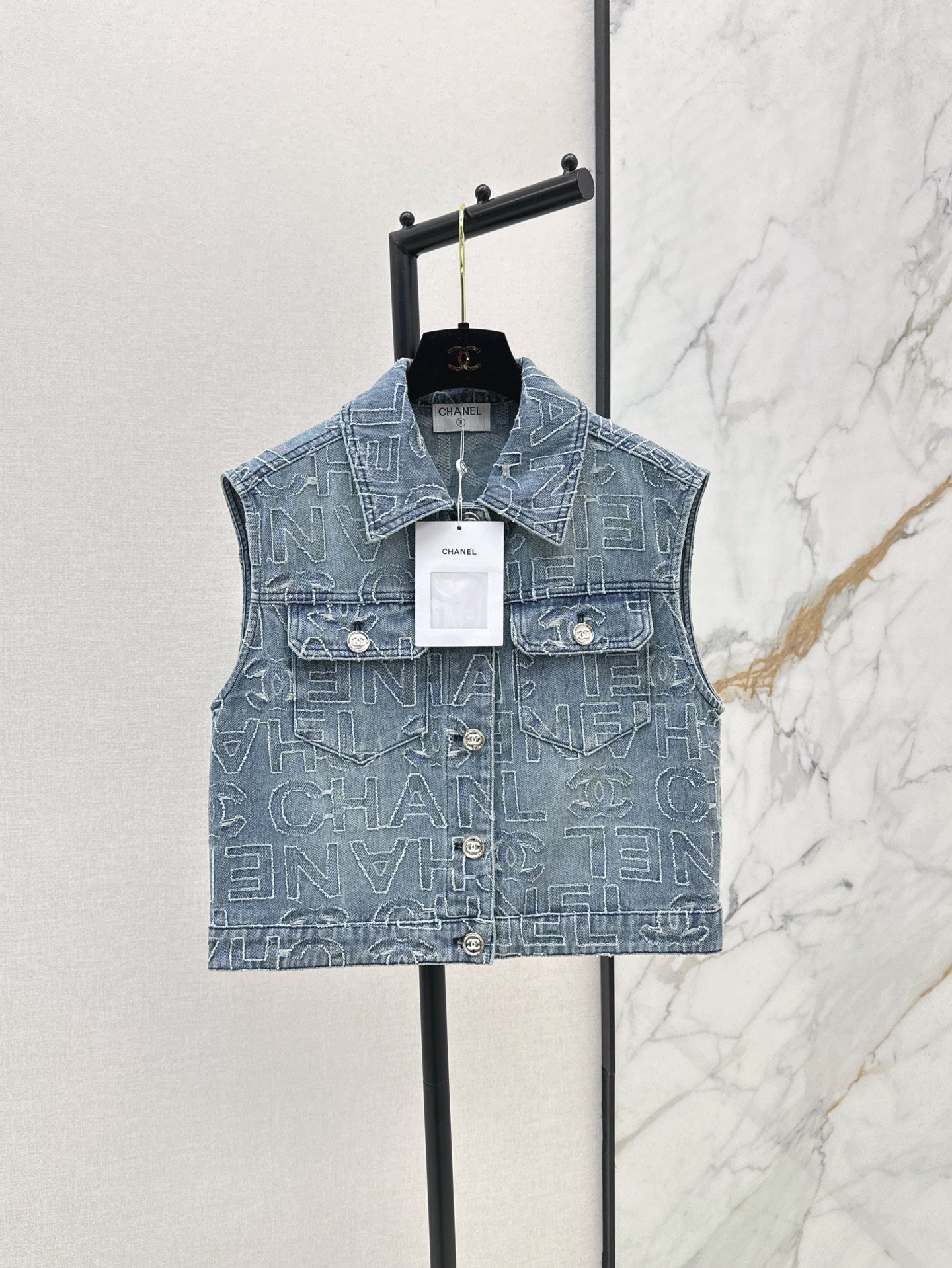 C*nel 25ss  denim cropped vest