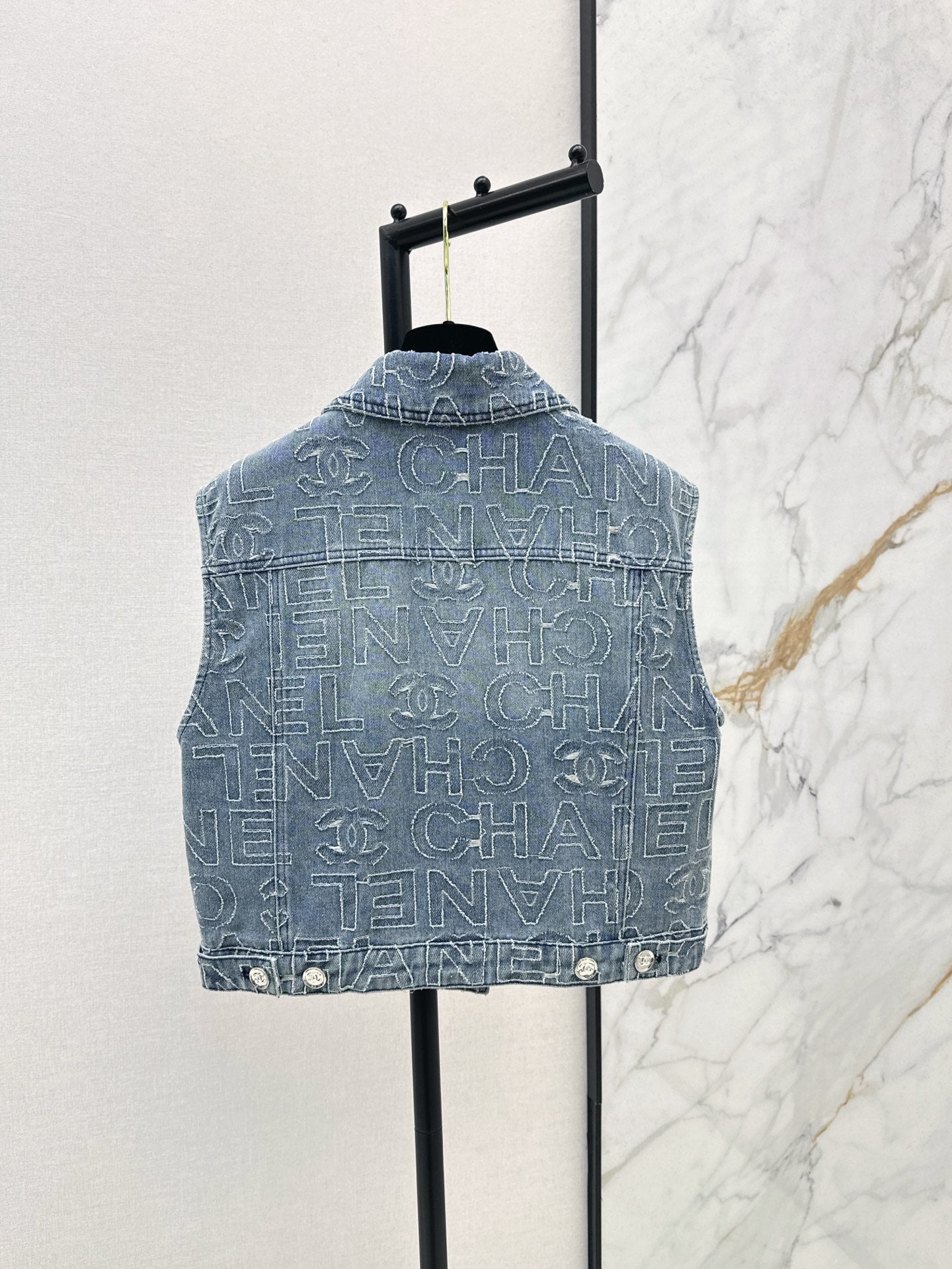 C*nel 25ss  denim cropped vest
