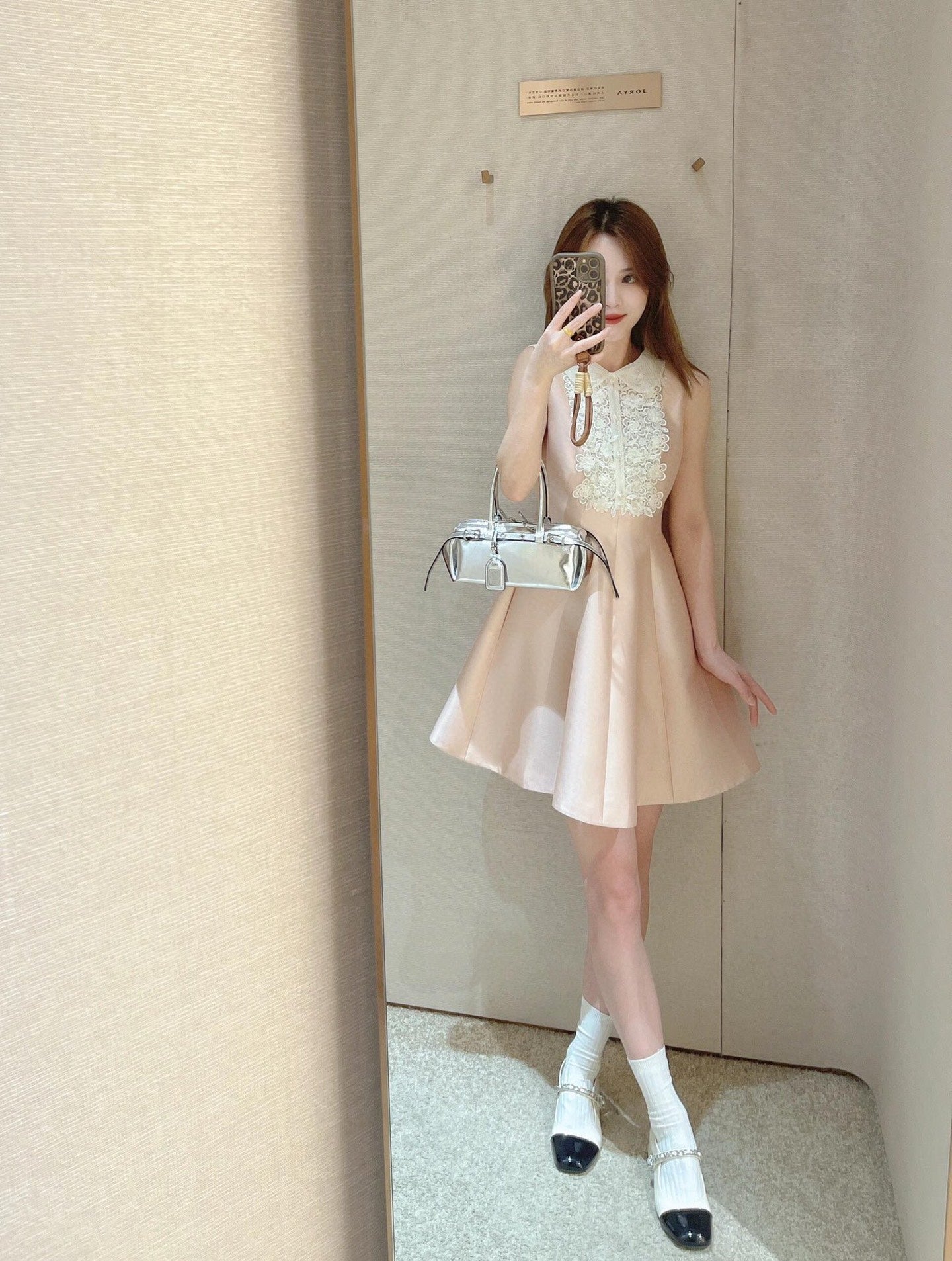 Valen* 25ss Lace collar baby doll dress