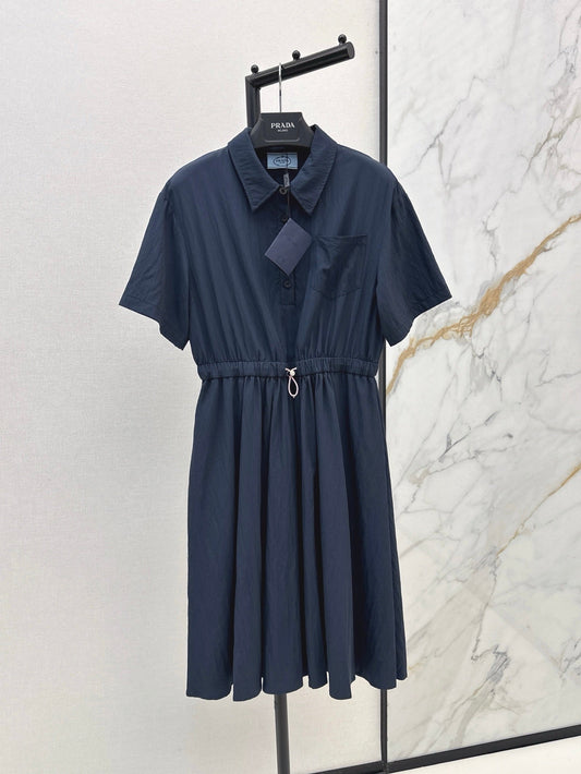 Pra* 25ss technical pongé midi dress