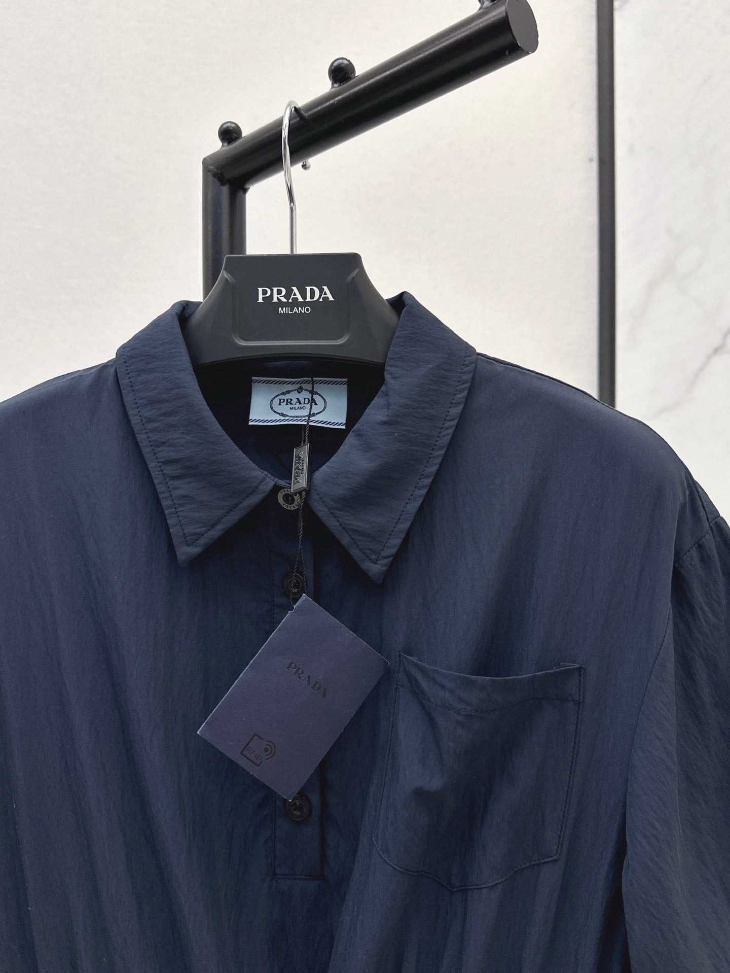 Pra* 25ss technical pongé midi dress