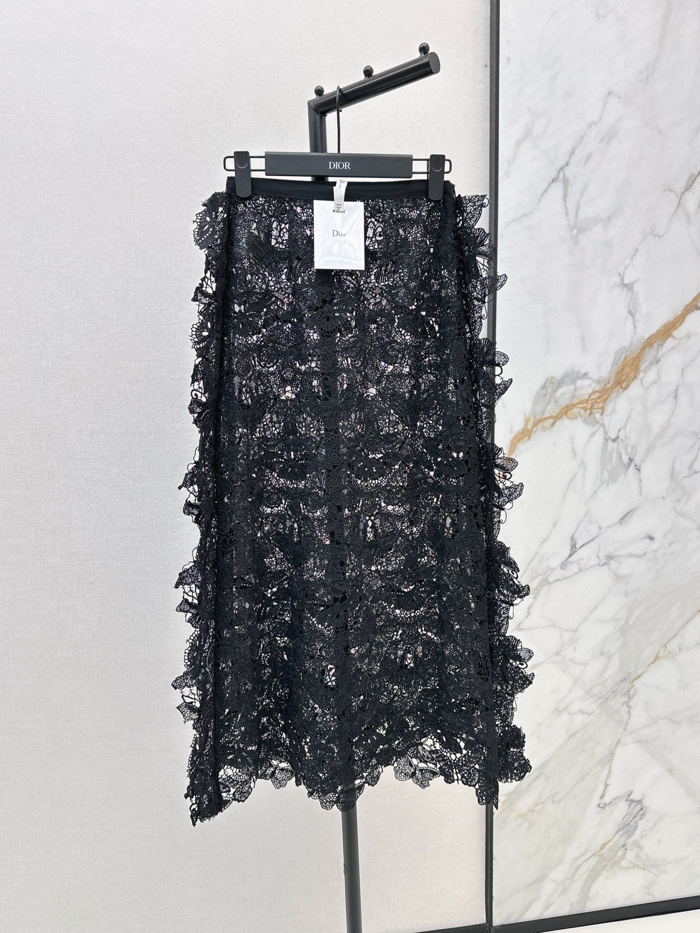 D*r 25ss Butterfly lace midi skirt